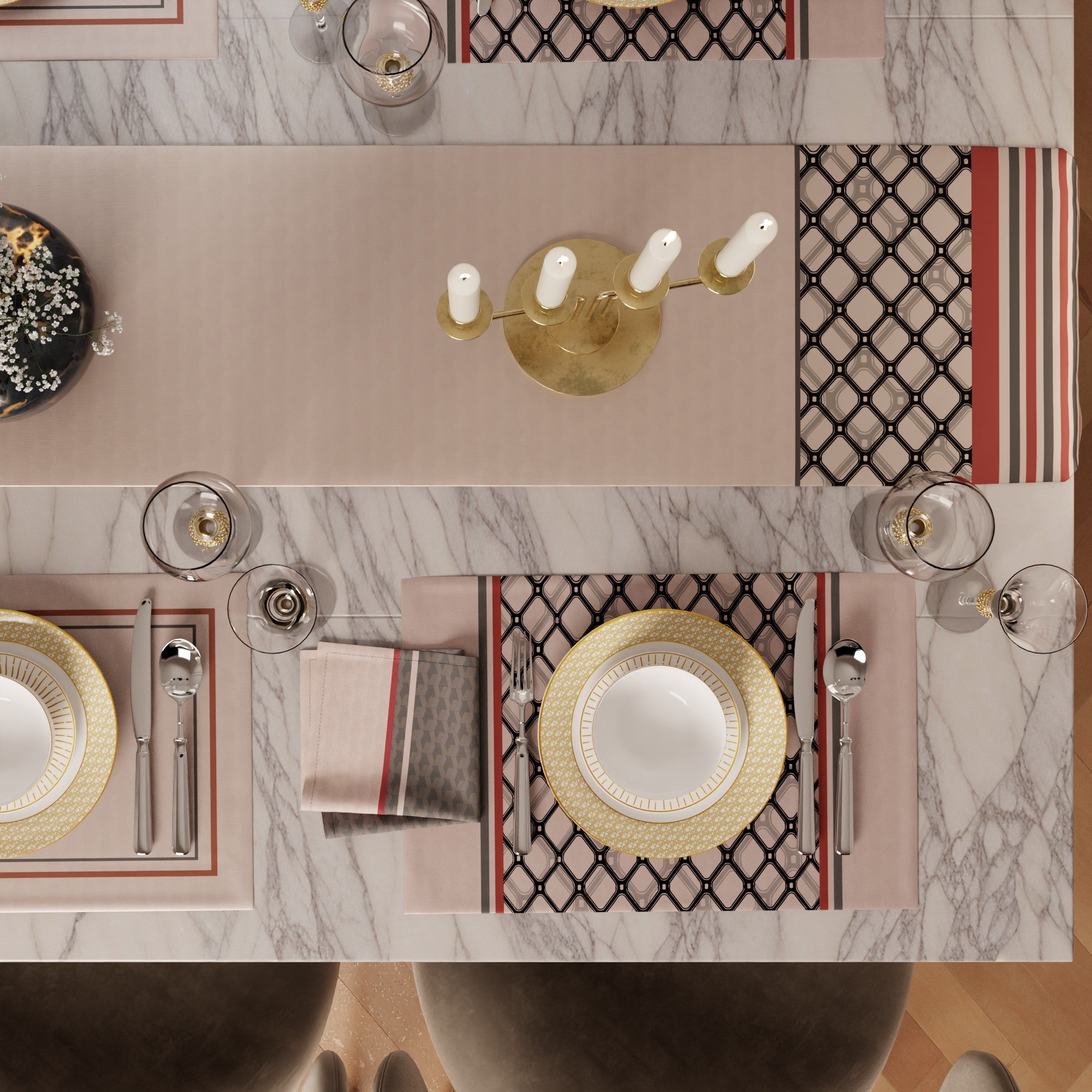 Rosewood Revelry Table Linen Set