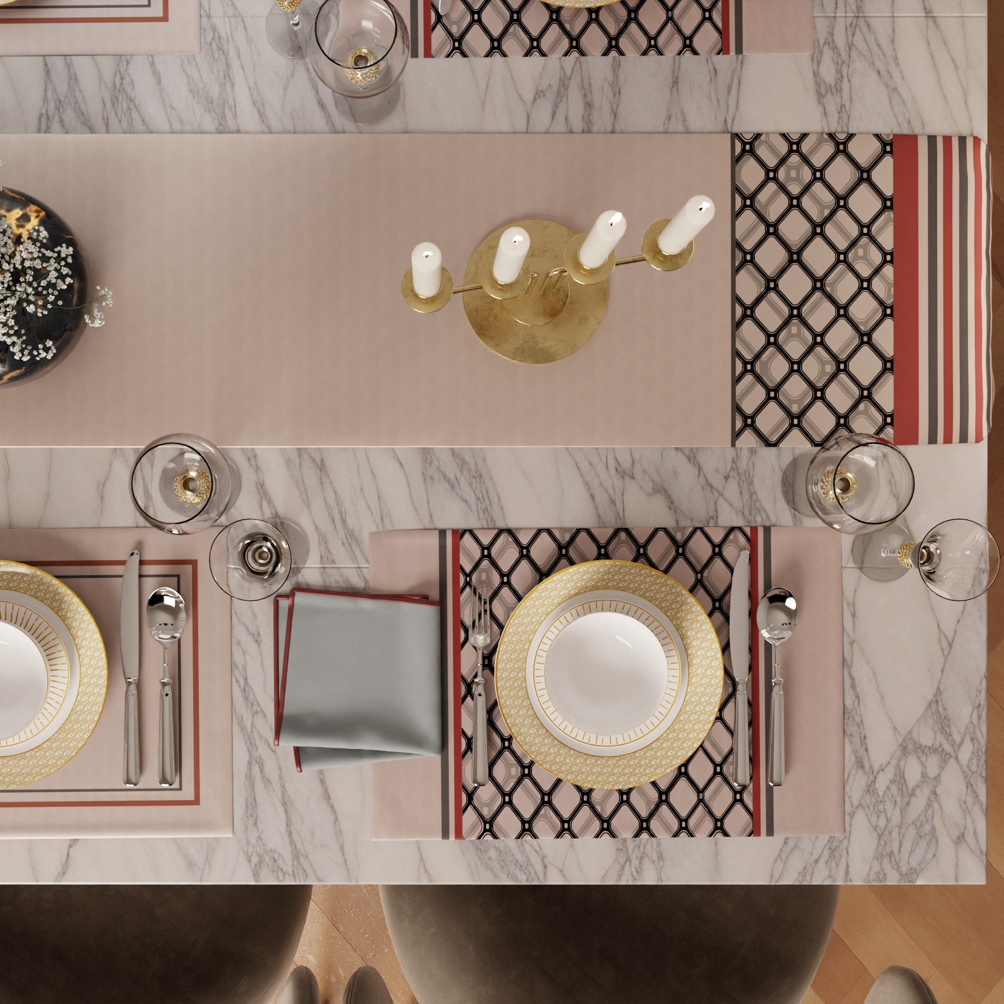 Rosewood Revelry Table Linen Set