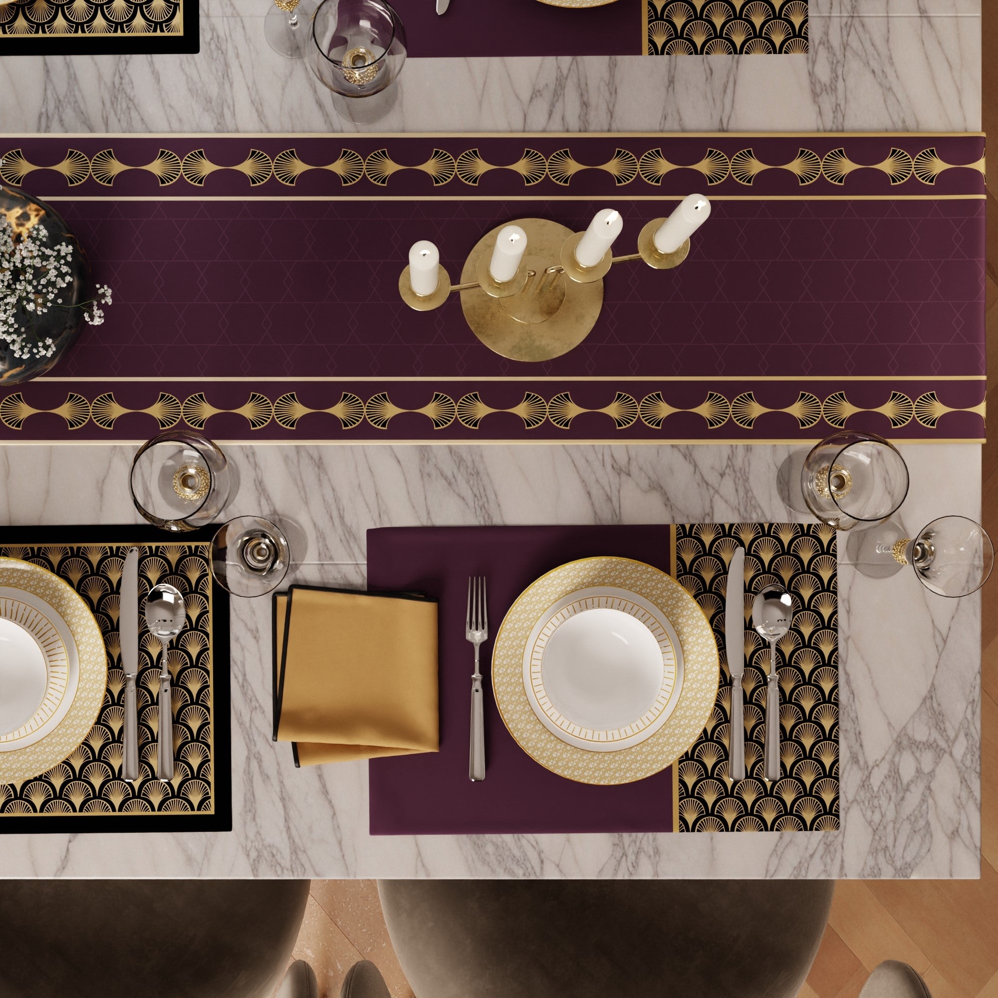 Merlot Gala Table Linen Set