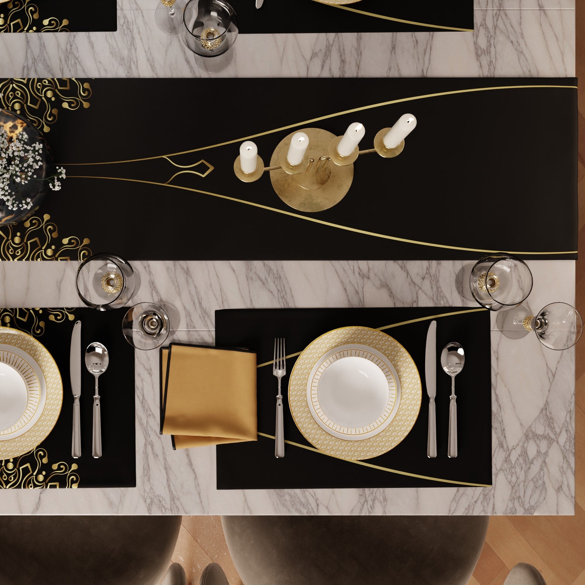 Midnight Banquet Table Linen Set