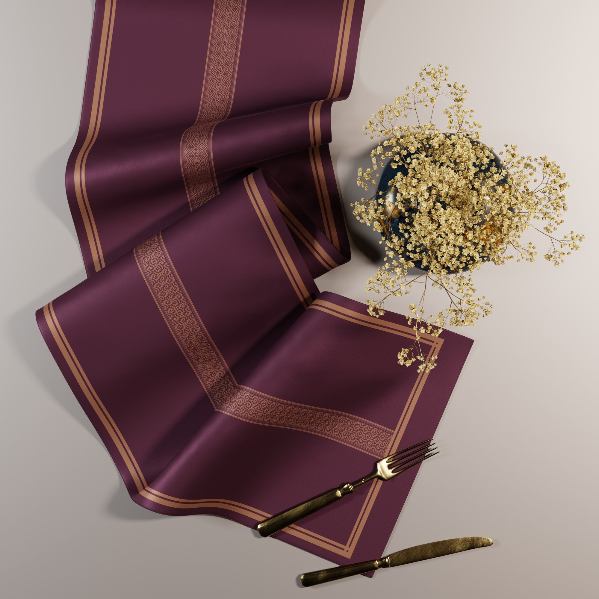 Scarlet Feast Table Linen Set