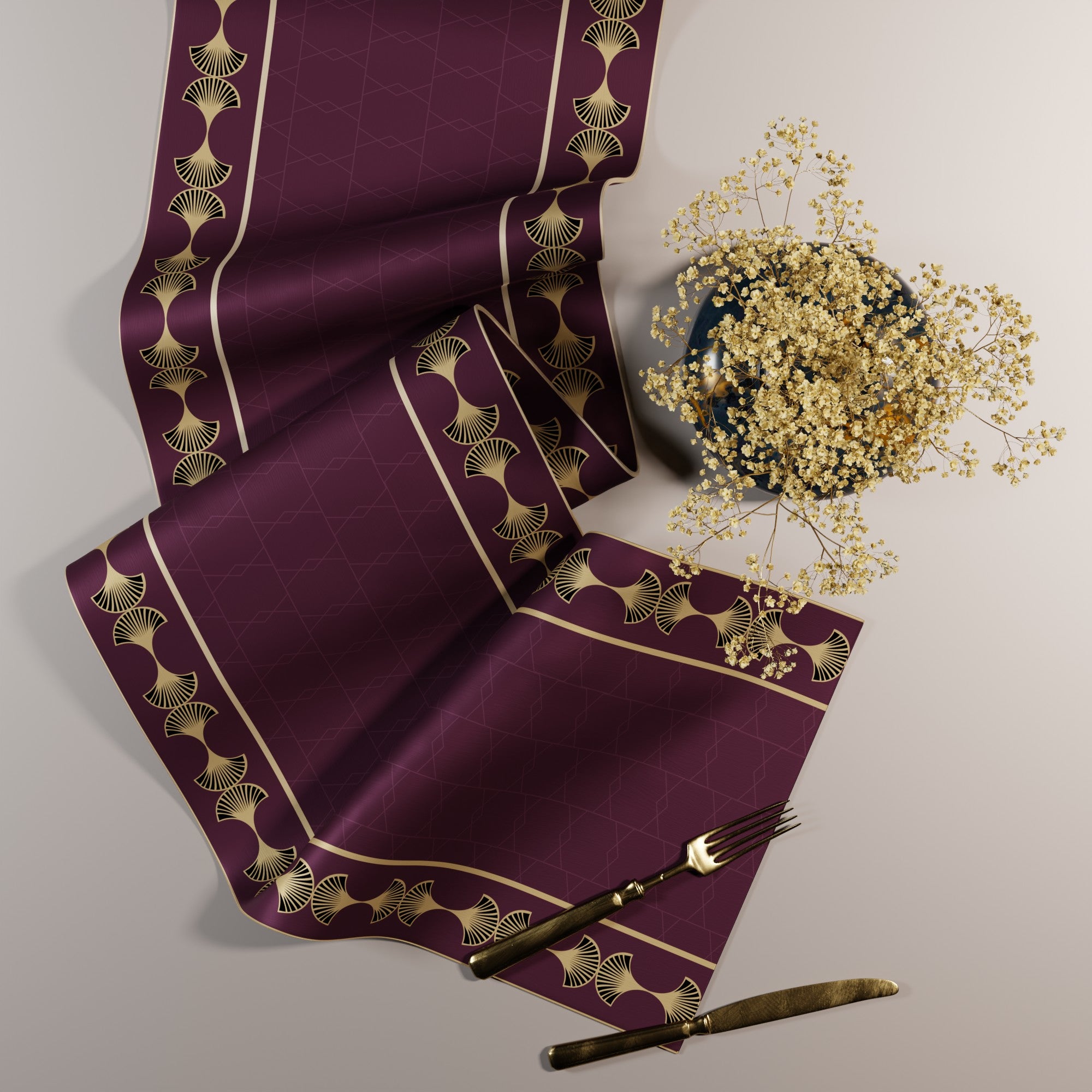 Merlot Gala Table Linen Set