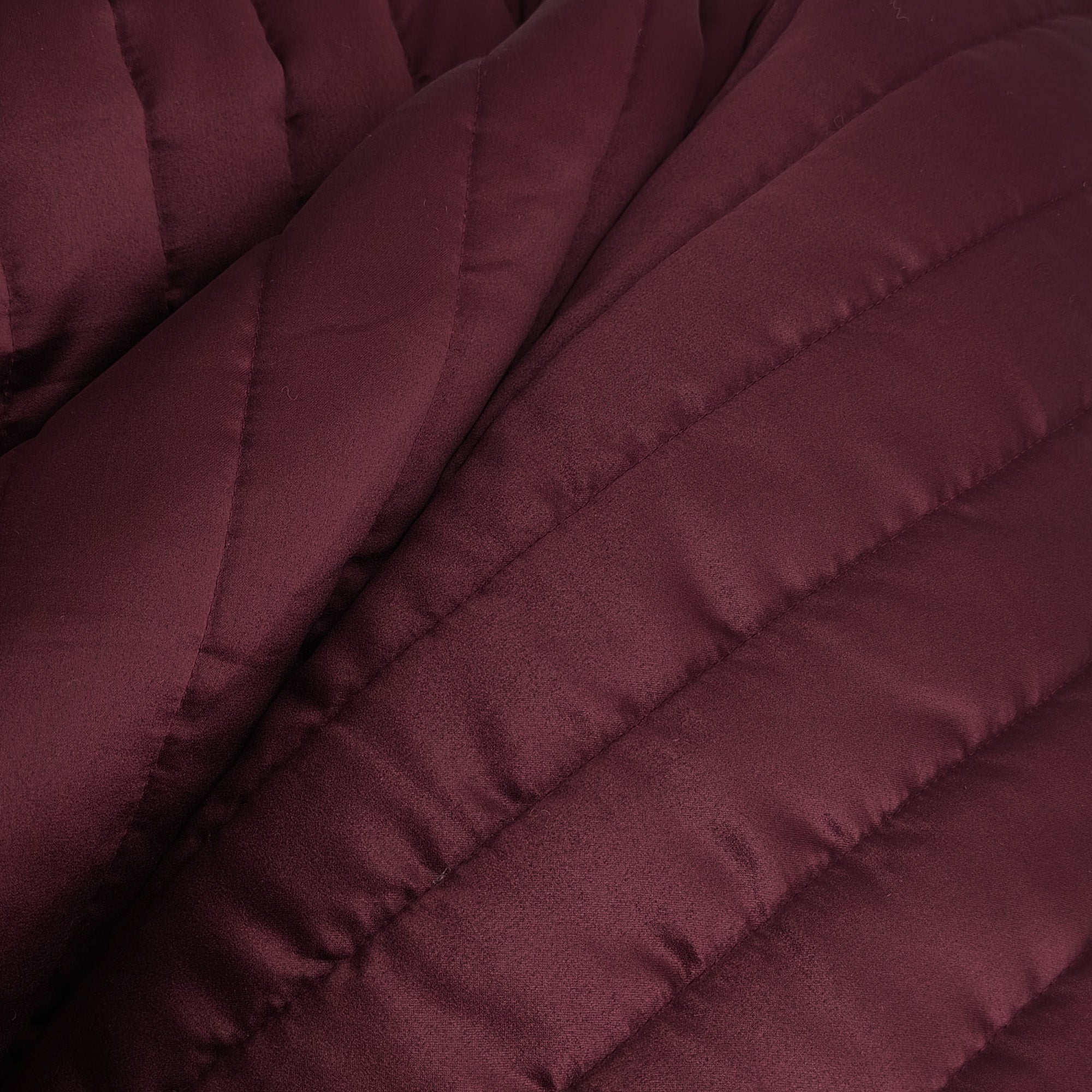 Velvet Wine Quilted King Bed Cover Set