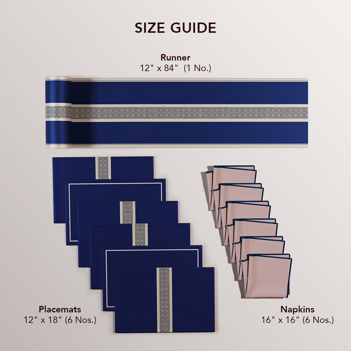 Indigo Elegance Table Linen Set