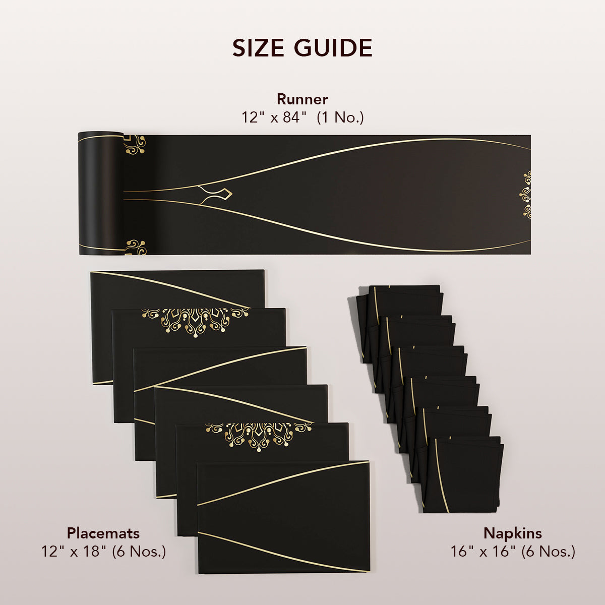 Midnight Banquet Table Linen Set