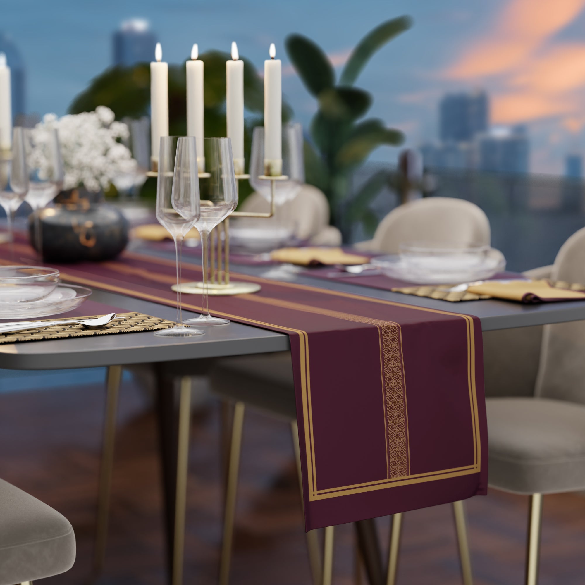 Scarlet Feast Table Linen Set