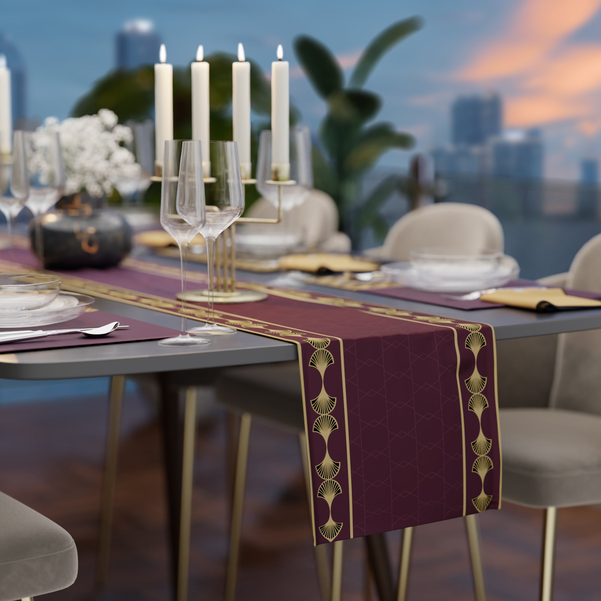 Merlot Gala Table Linen Set