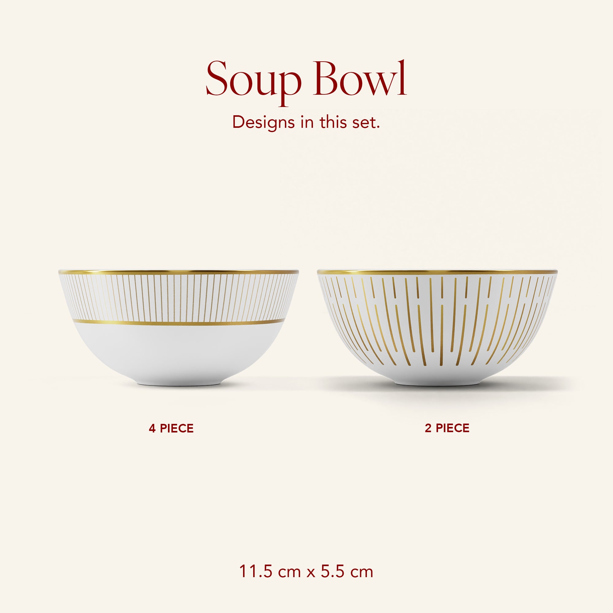 Cannes Glow - 6pc Soup Bowl Set