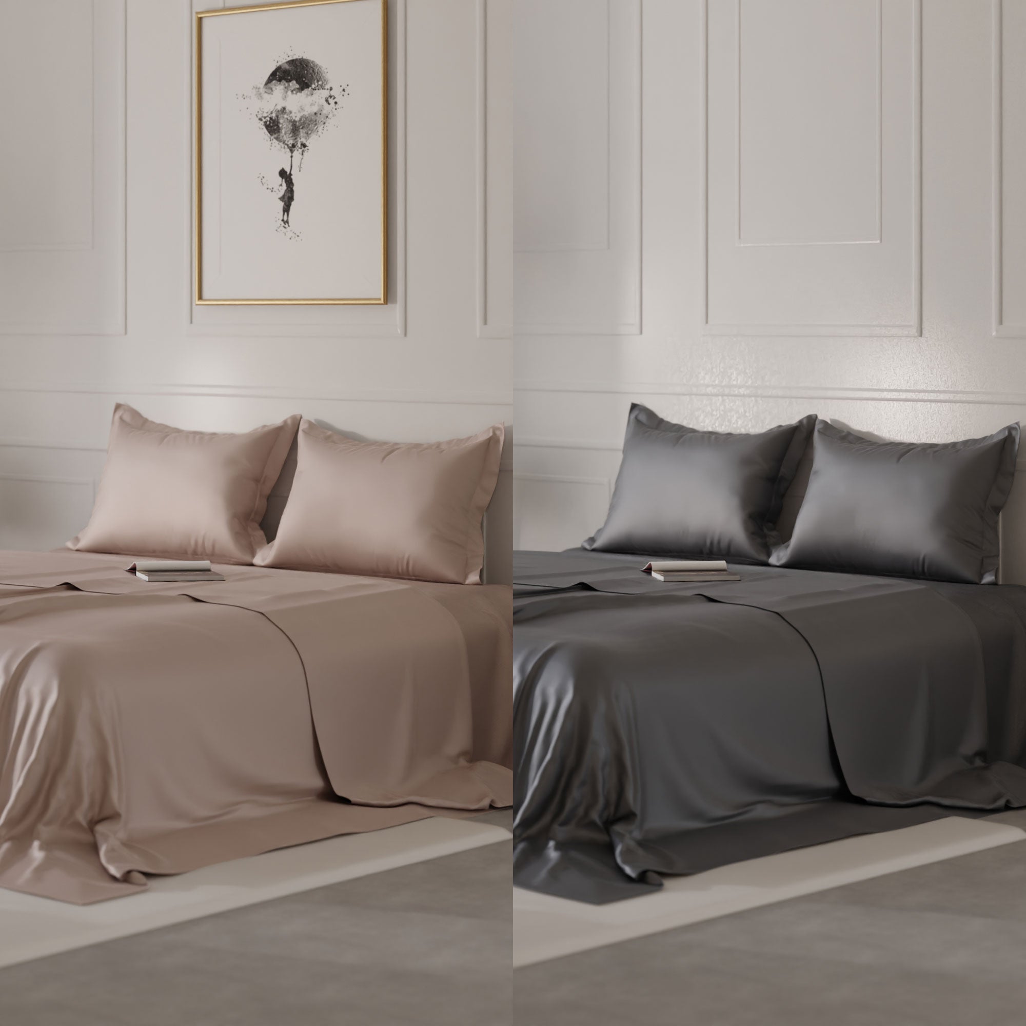 Champagne - Twilight Embrace Double Bedsheet Bundle