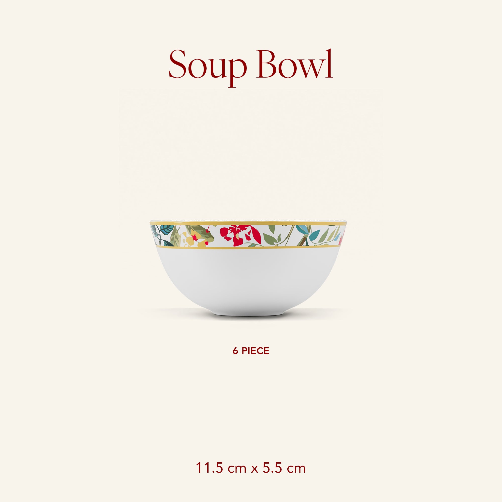 Chantilly Evening - 6pc Soup Bowl Set