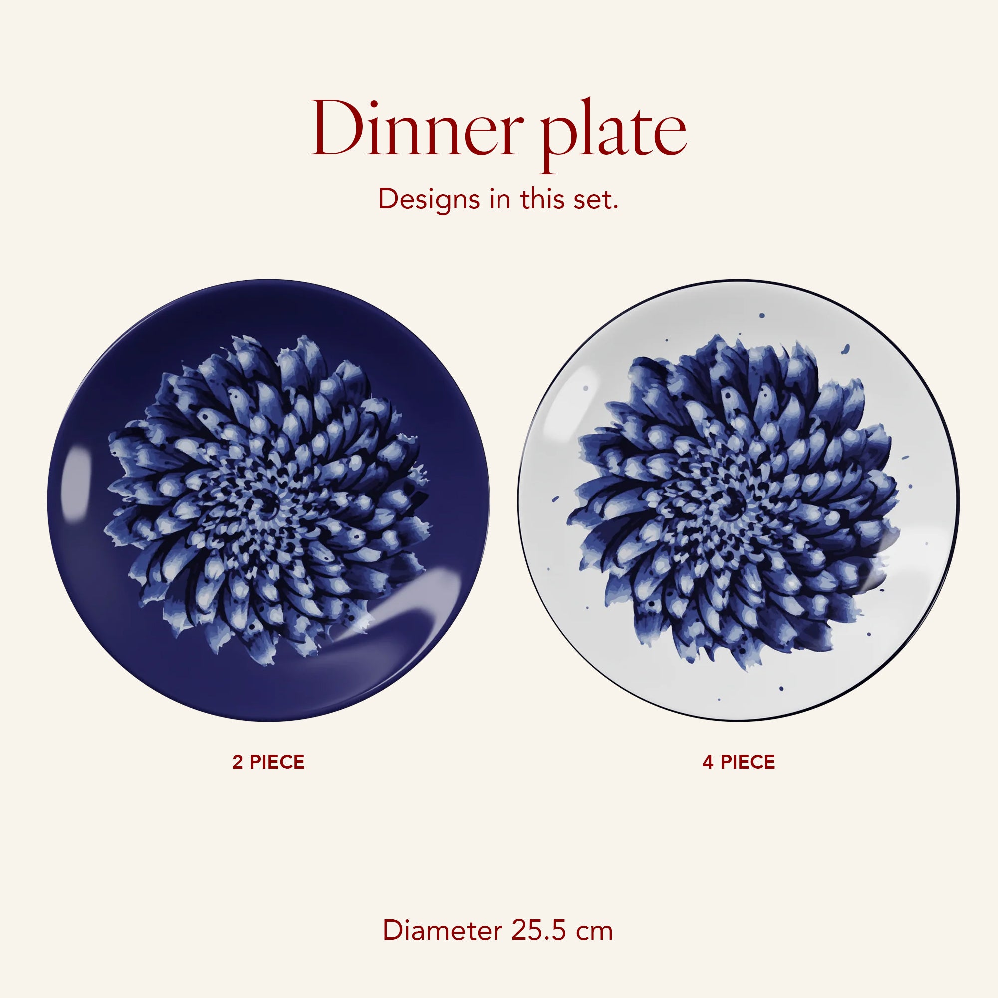 Paris Fleur - 6pc Dinner Plate Set