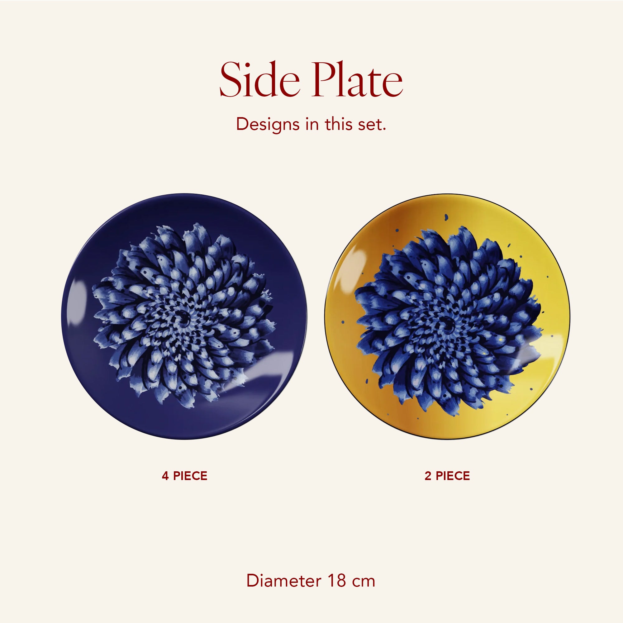 Paris Fleur - 6pc Side Plate Set