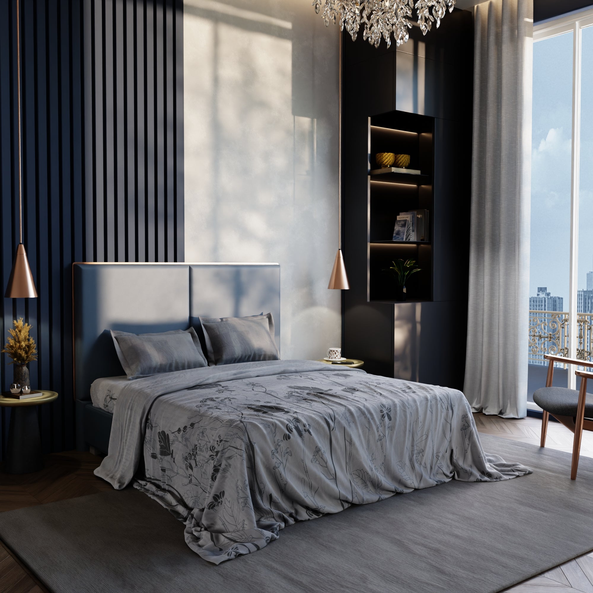 Mist Ivy 100% Cotton Bedsheet Set