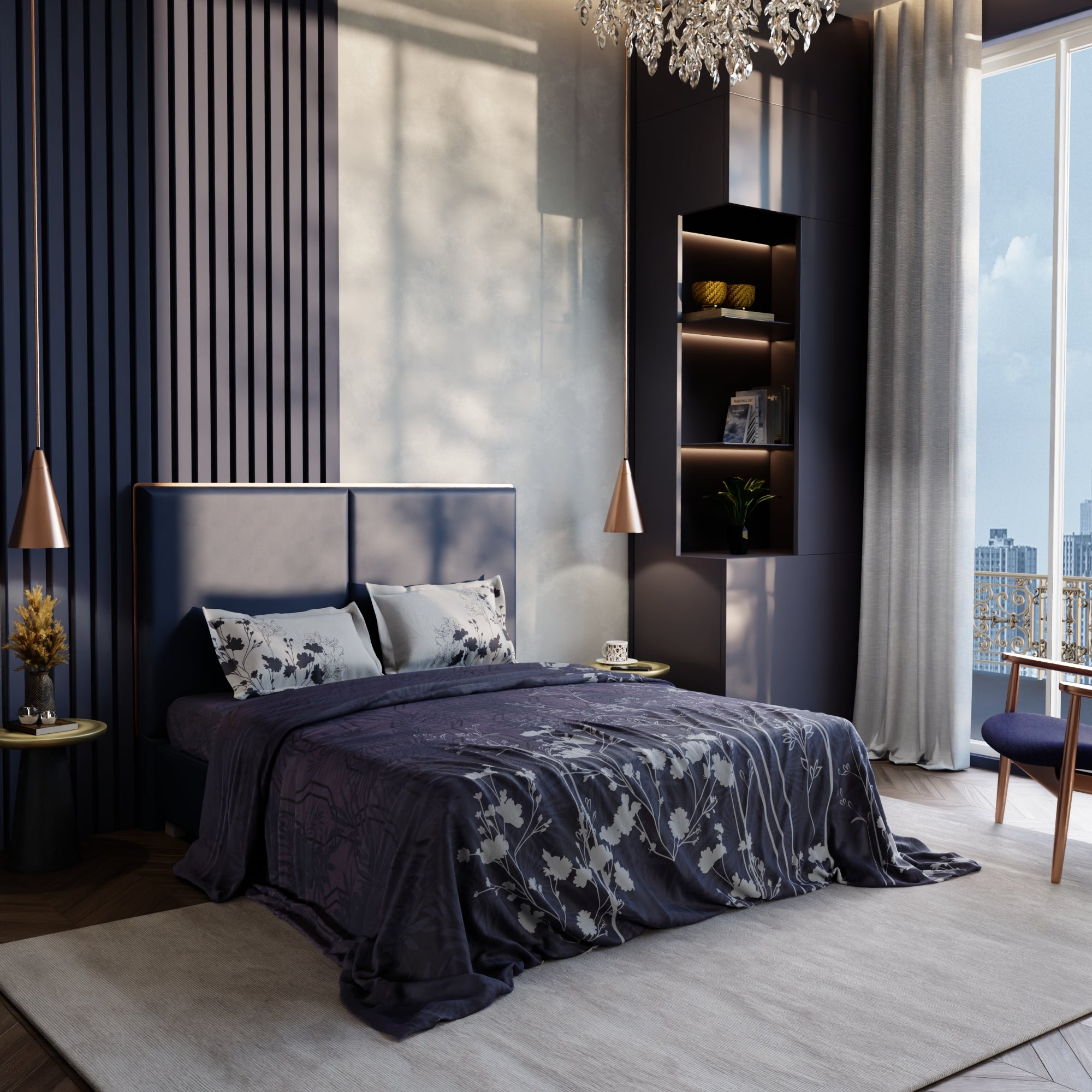 Orchid Canopy 100% Cotton Bedsheet Set