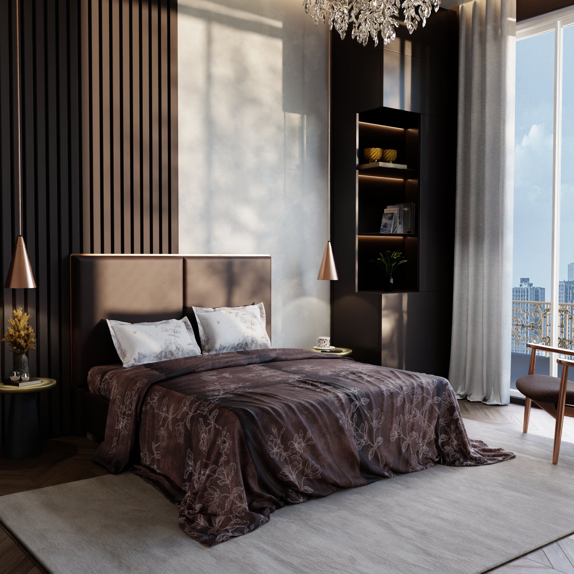 Cocoa Patina 100% Cotton Bedsheet Set