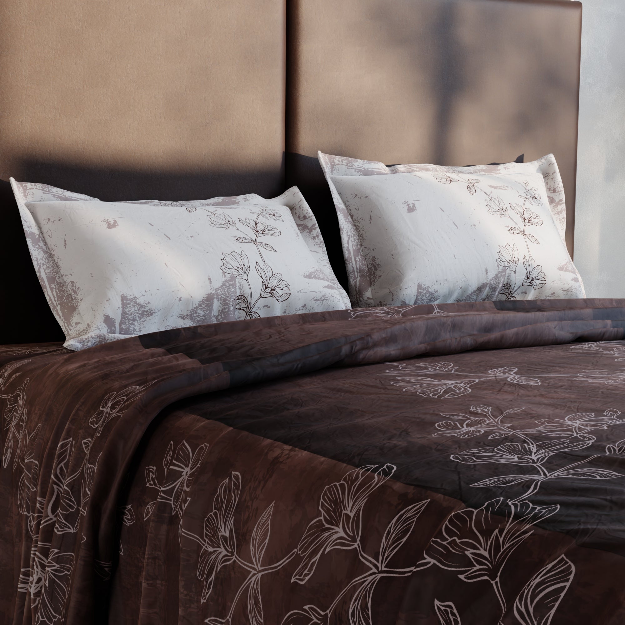 Cocoa Patina 100% Cotton Bedsheet Set