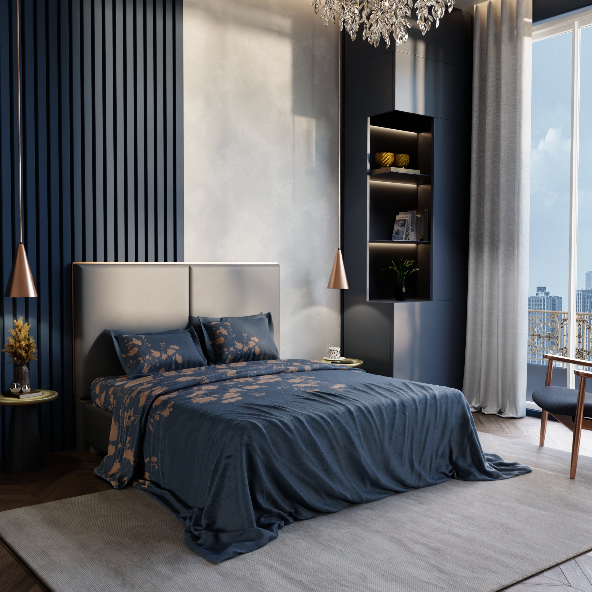 Seine Shade 100% Cotton Bedsheet Set