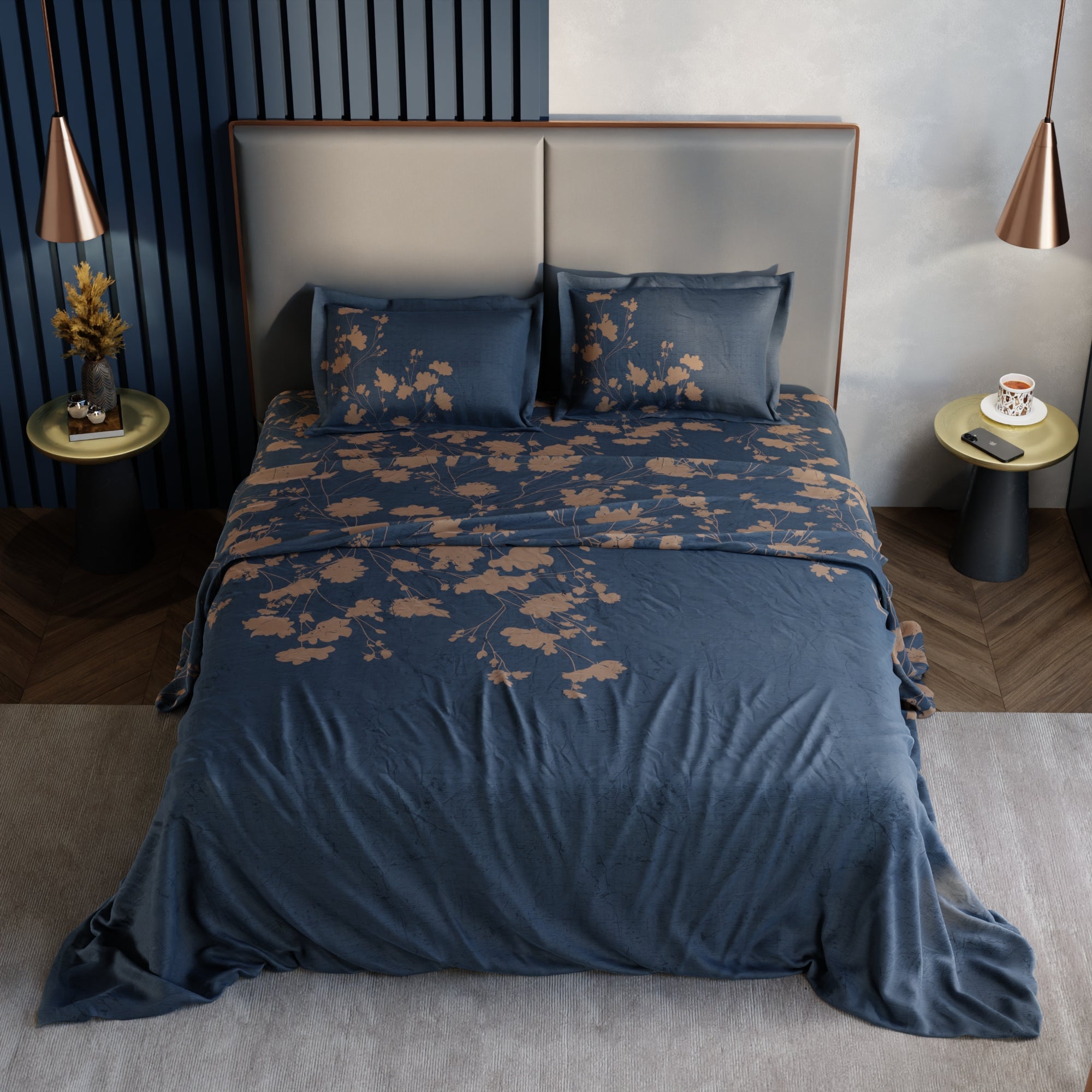 Seine Shade 100% Cotton Bedsheet Set