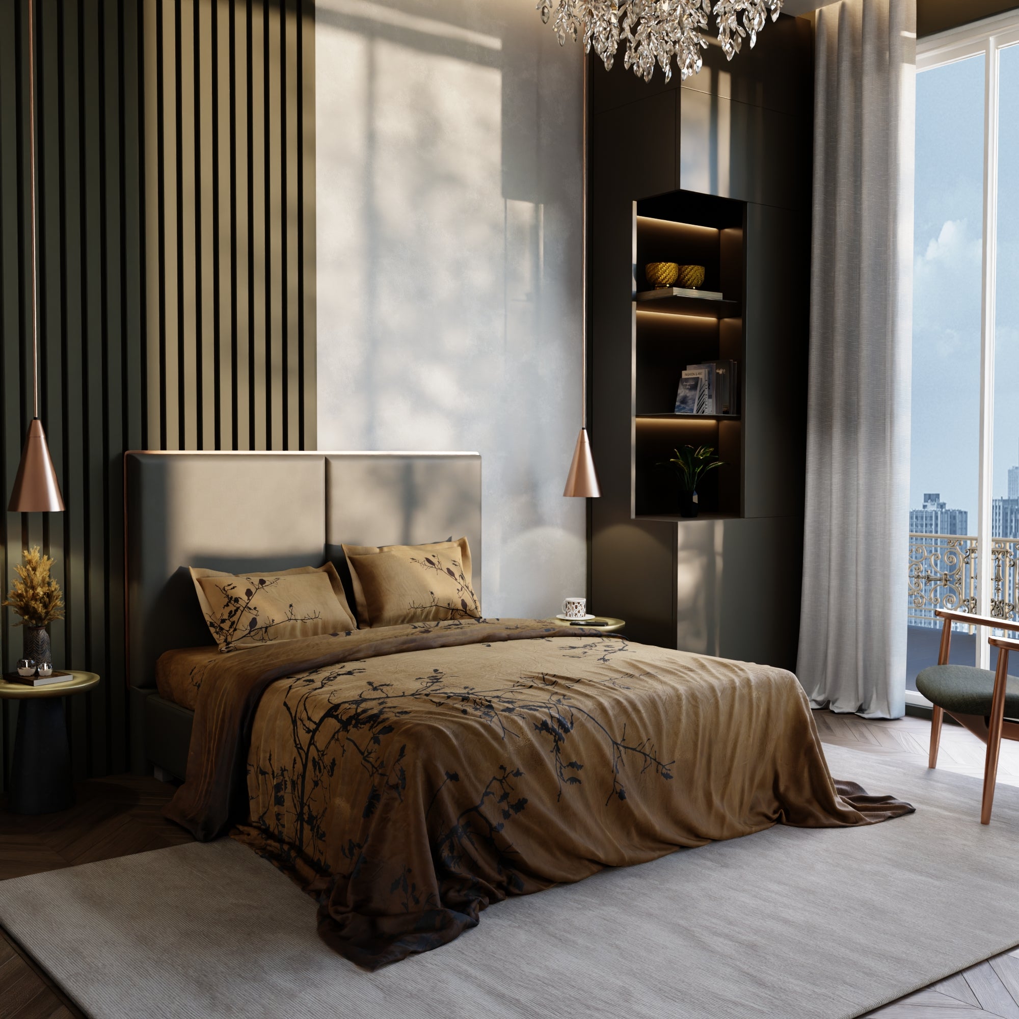 Autumn Perch 100% Cotton Bedsheet Set