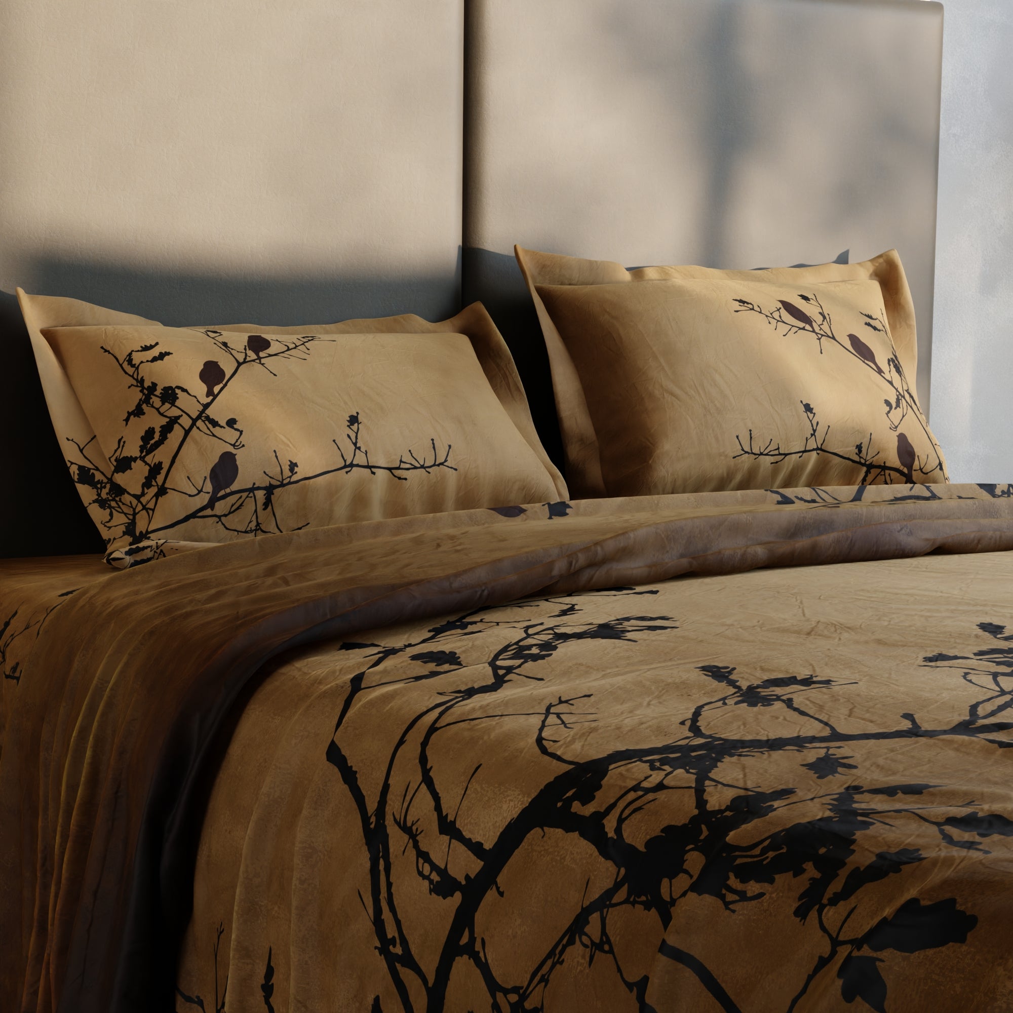 Autumn Perch 100% Cotton Bedsheet Set