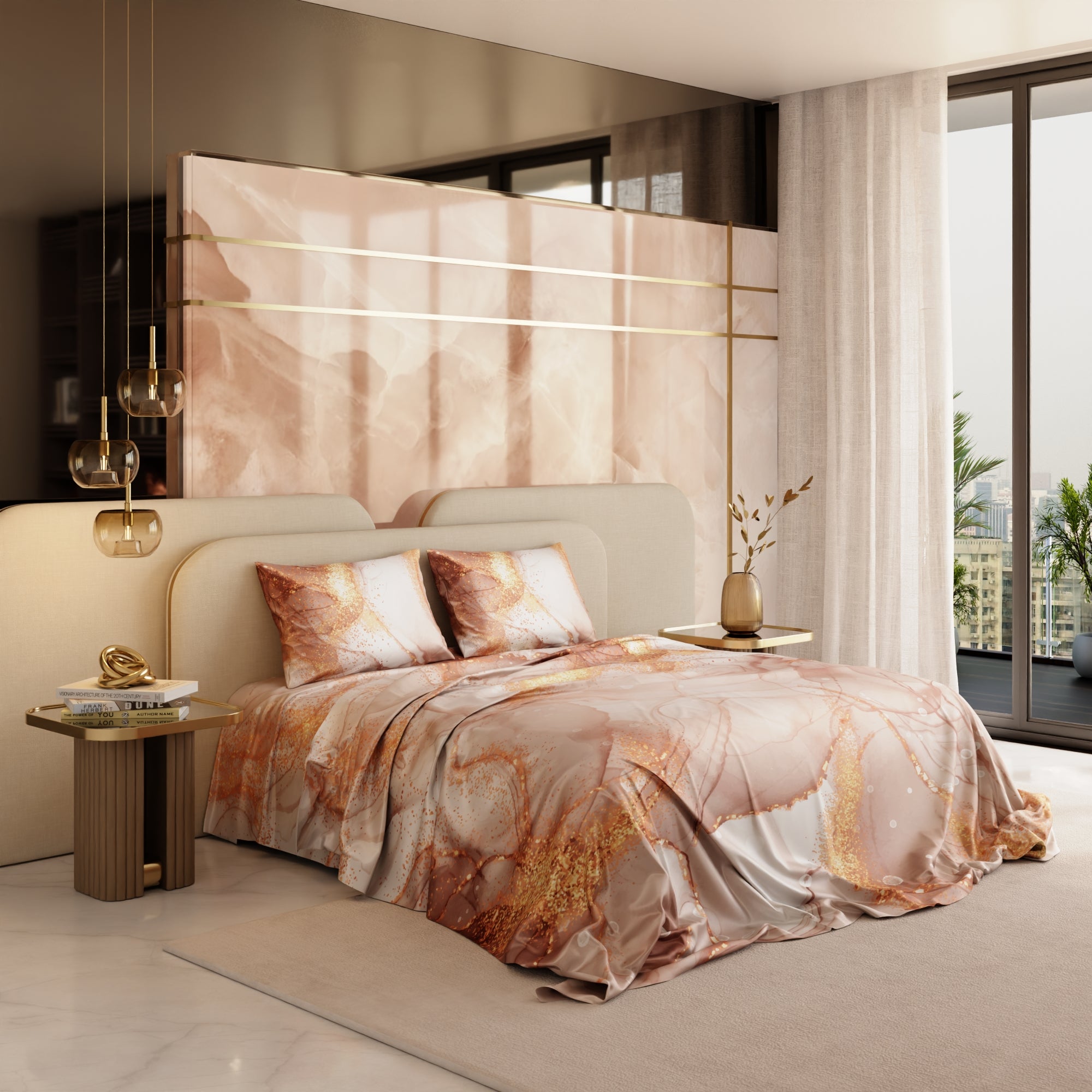 Serenade in Champagne Bedsheet Set