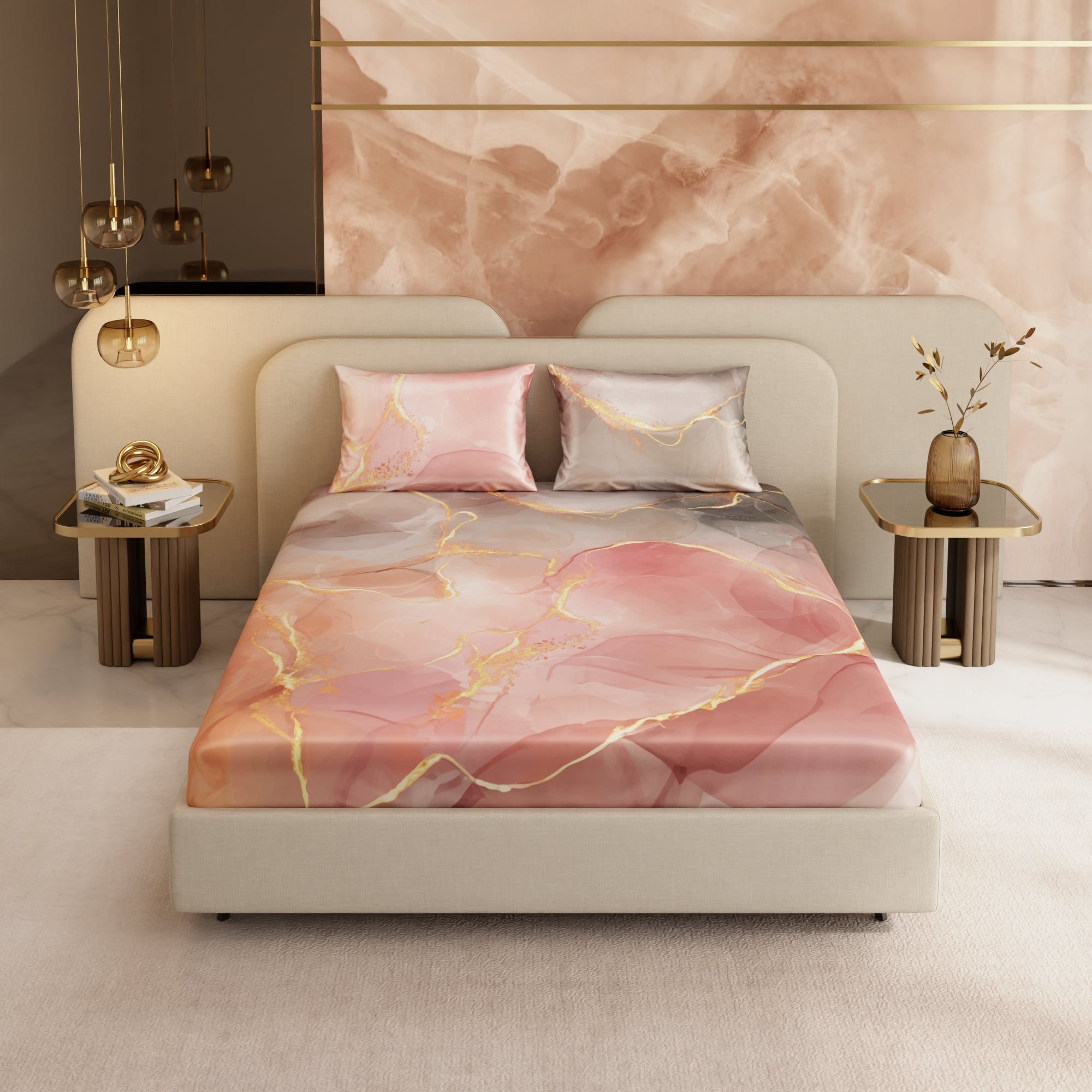 Dawn’s Brushstroke Fitted Bedsheet Set