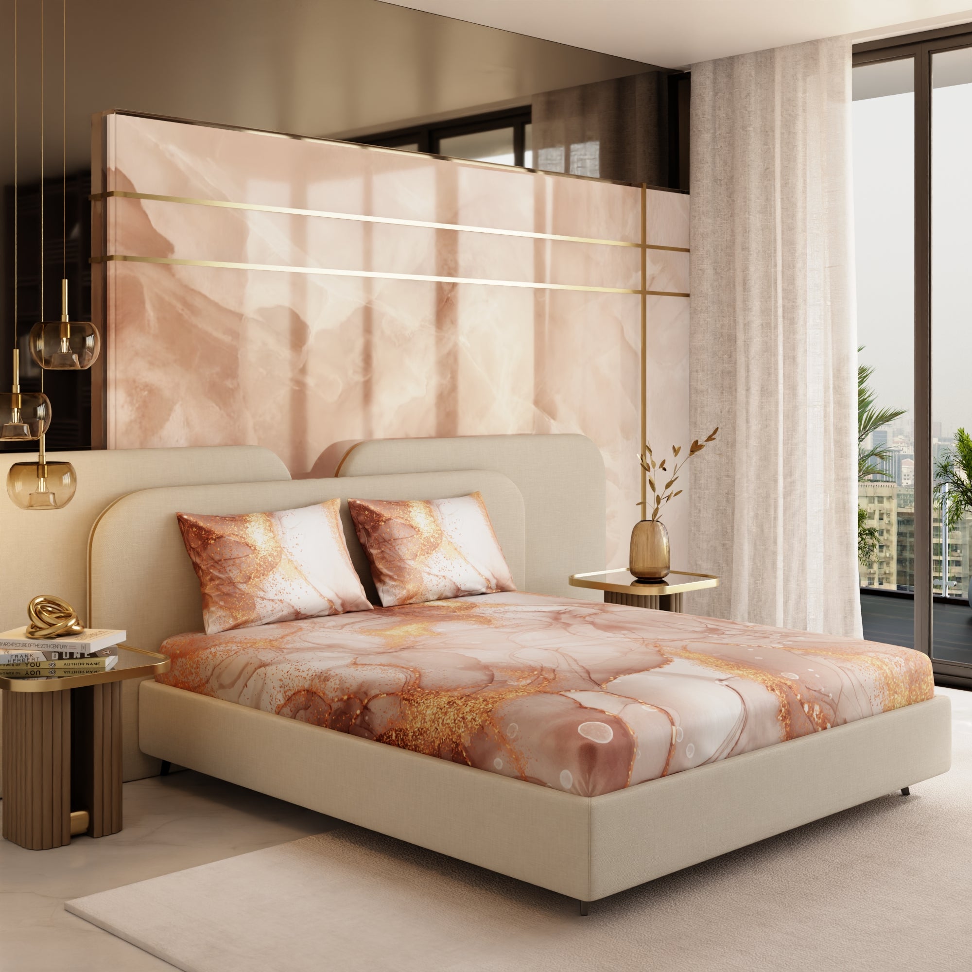 Serenade in Champagne Fitted Bedsheet Set