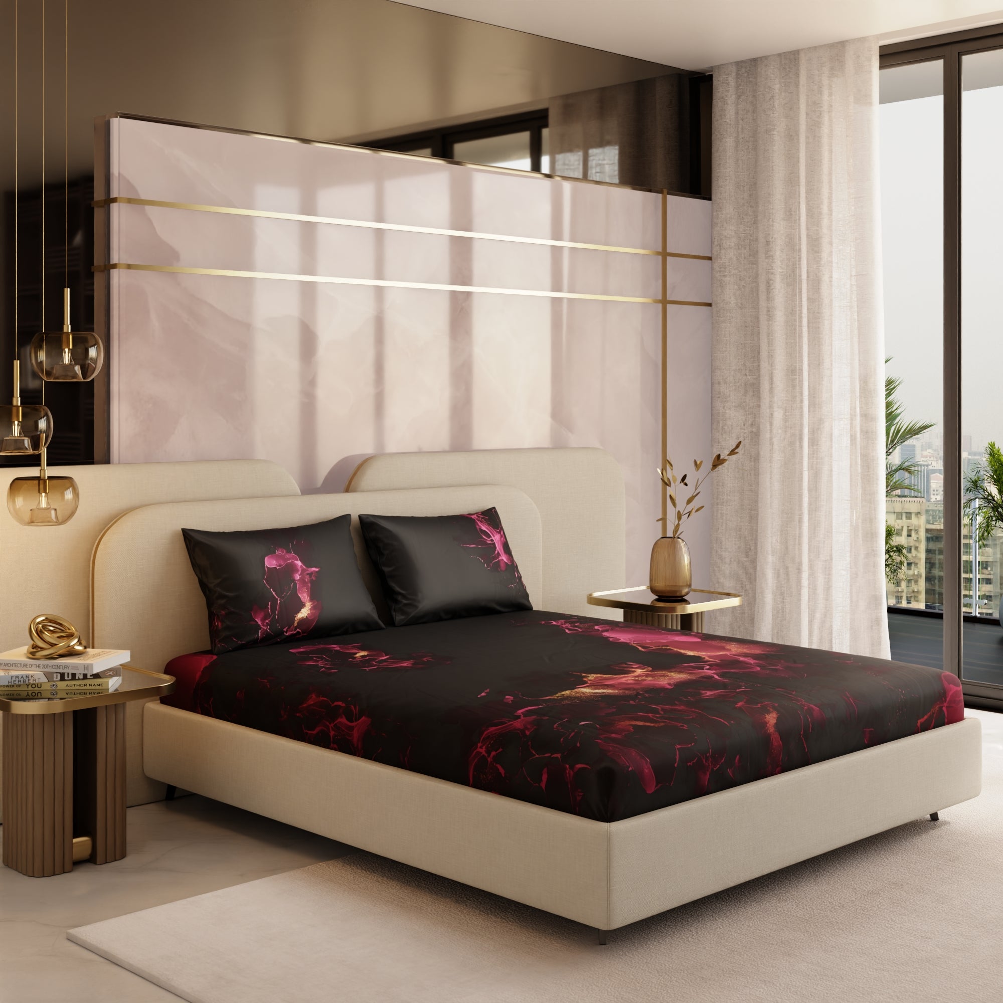 Shadows of the Flame Fitted Bedsheet Set