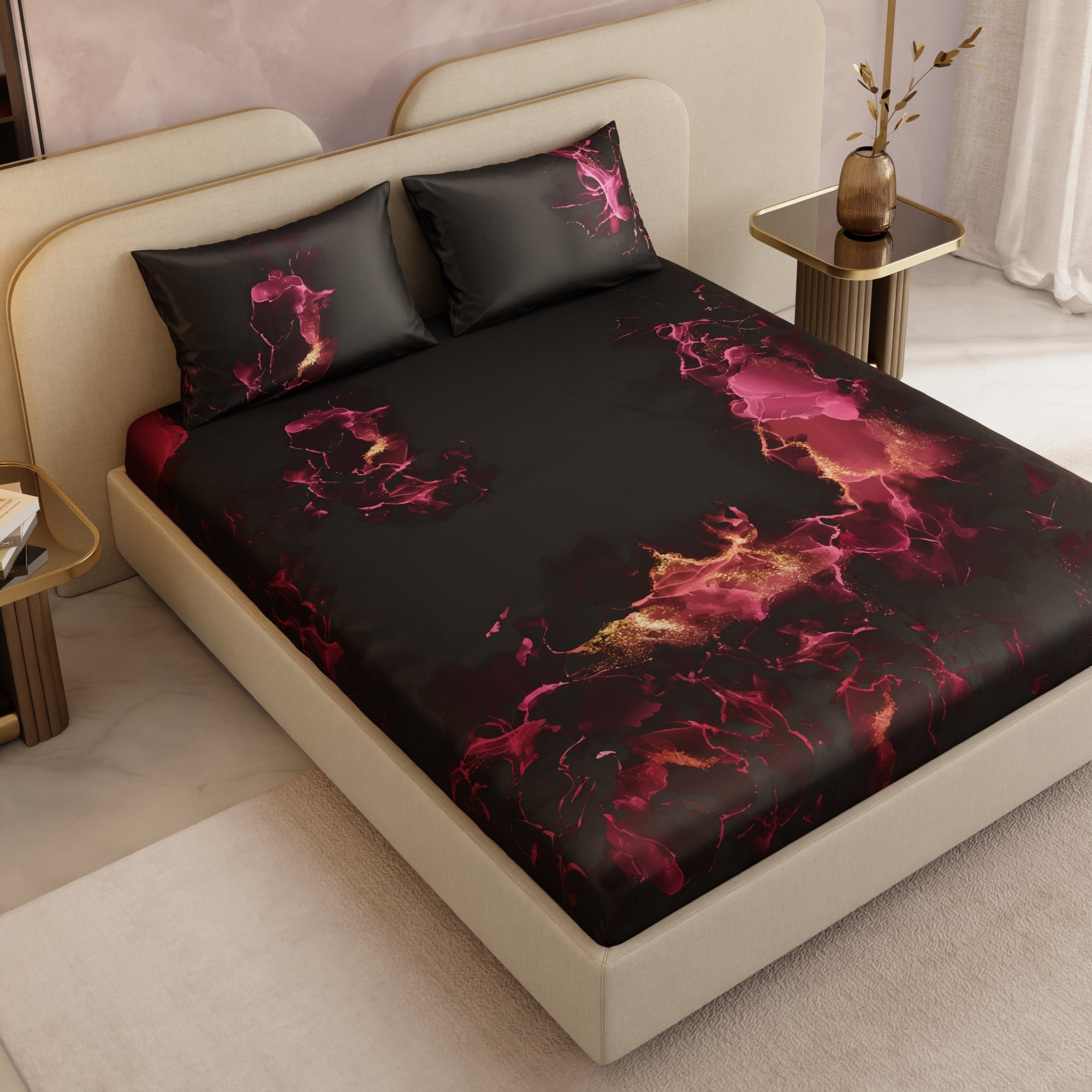 Shadows of the Flame Fitted Bedsheet Set