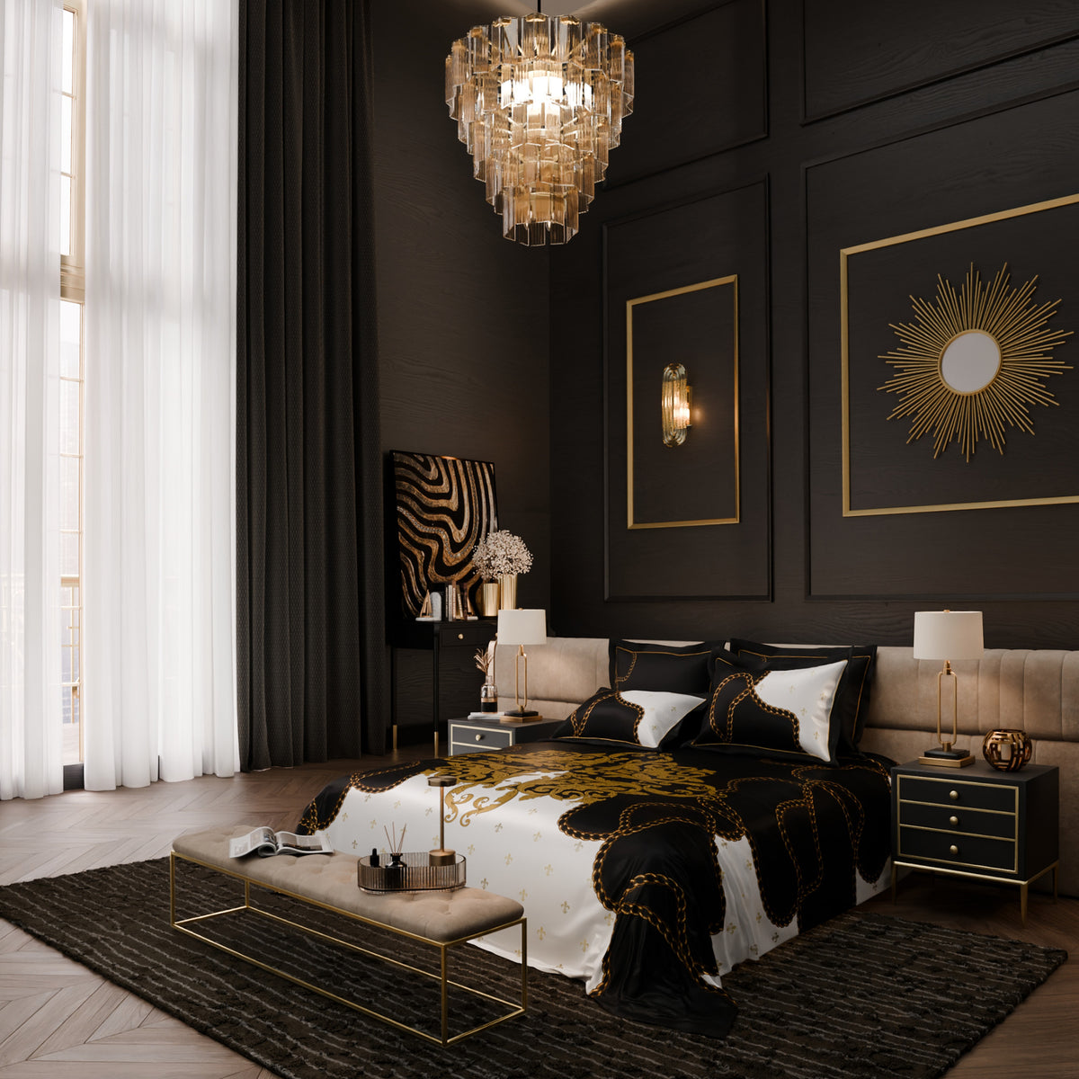 Masquerade Drama UltraSatin Bedsheet Set