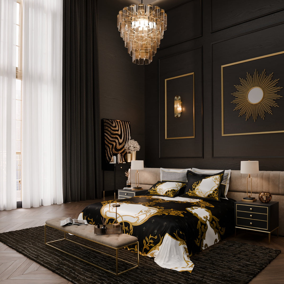 Palace of Mirrors UltraSatin Bedsheet Set