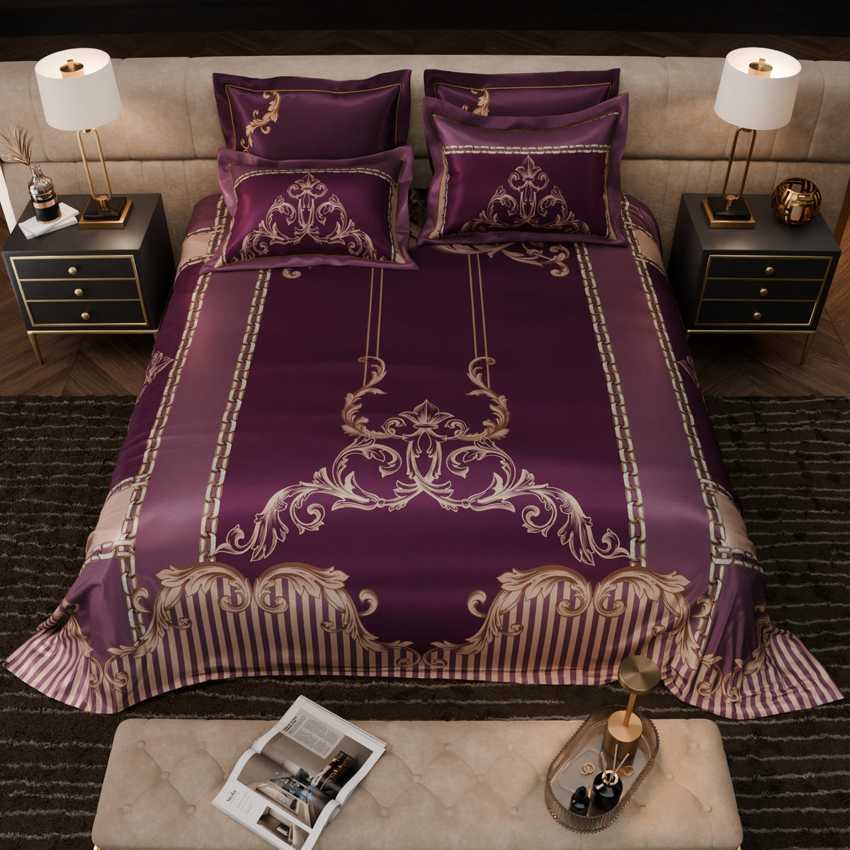 Opera Rouge UltraSatin Bedsheet Set