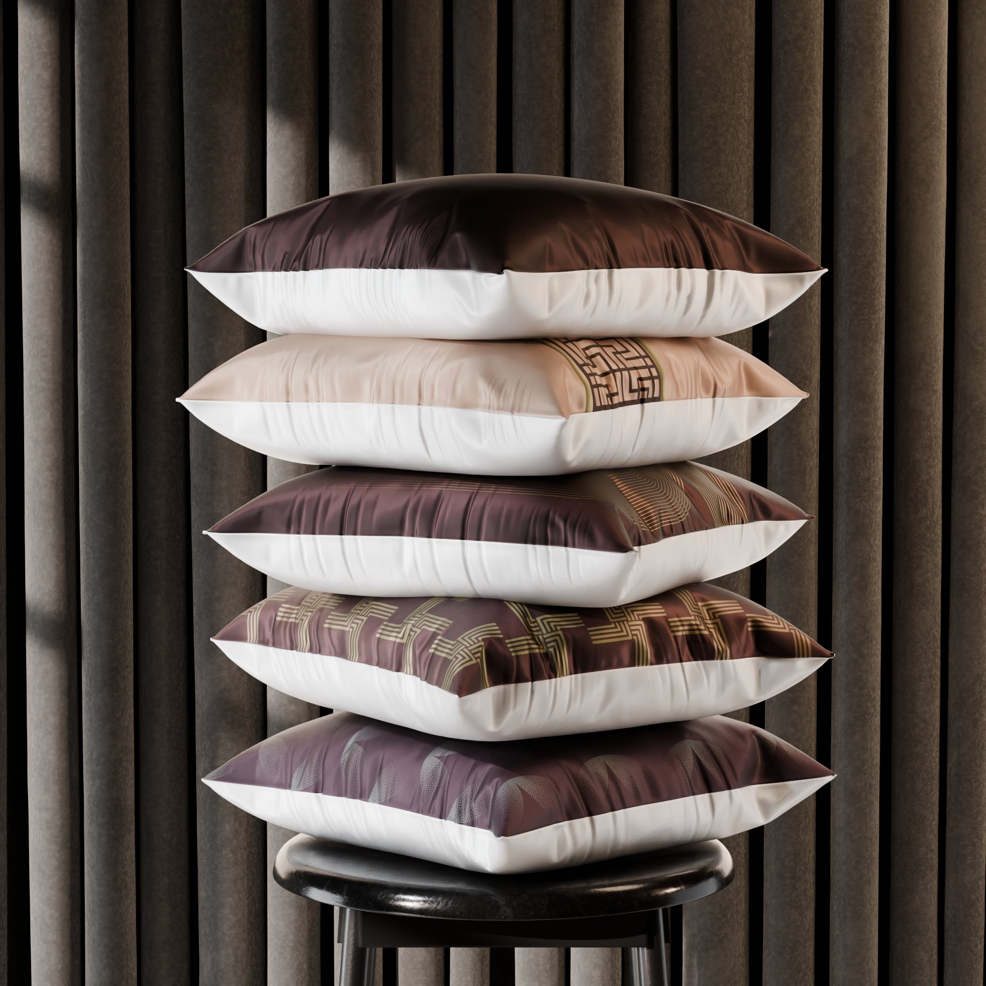 Cordelia’s Curtsey Cushion Cover 5 Pc Set