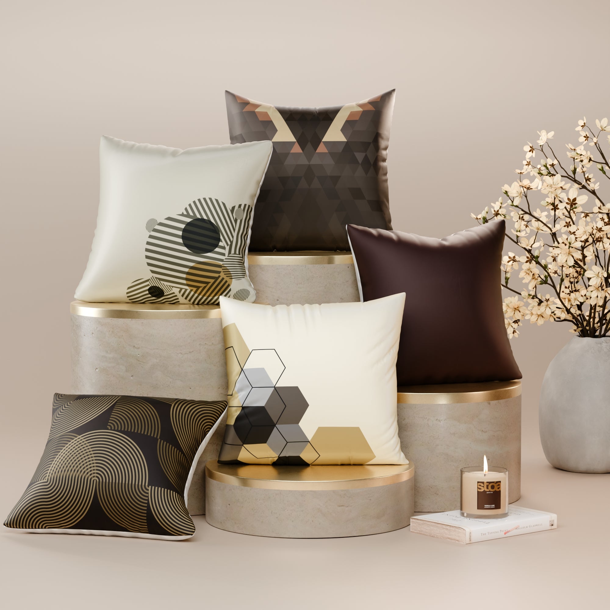Cordelia’s Heart Cushion Cover 5 Pc Set