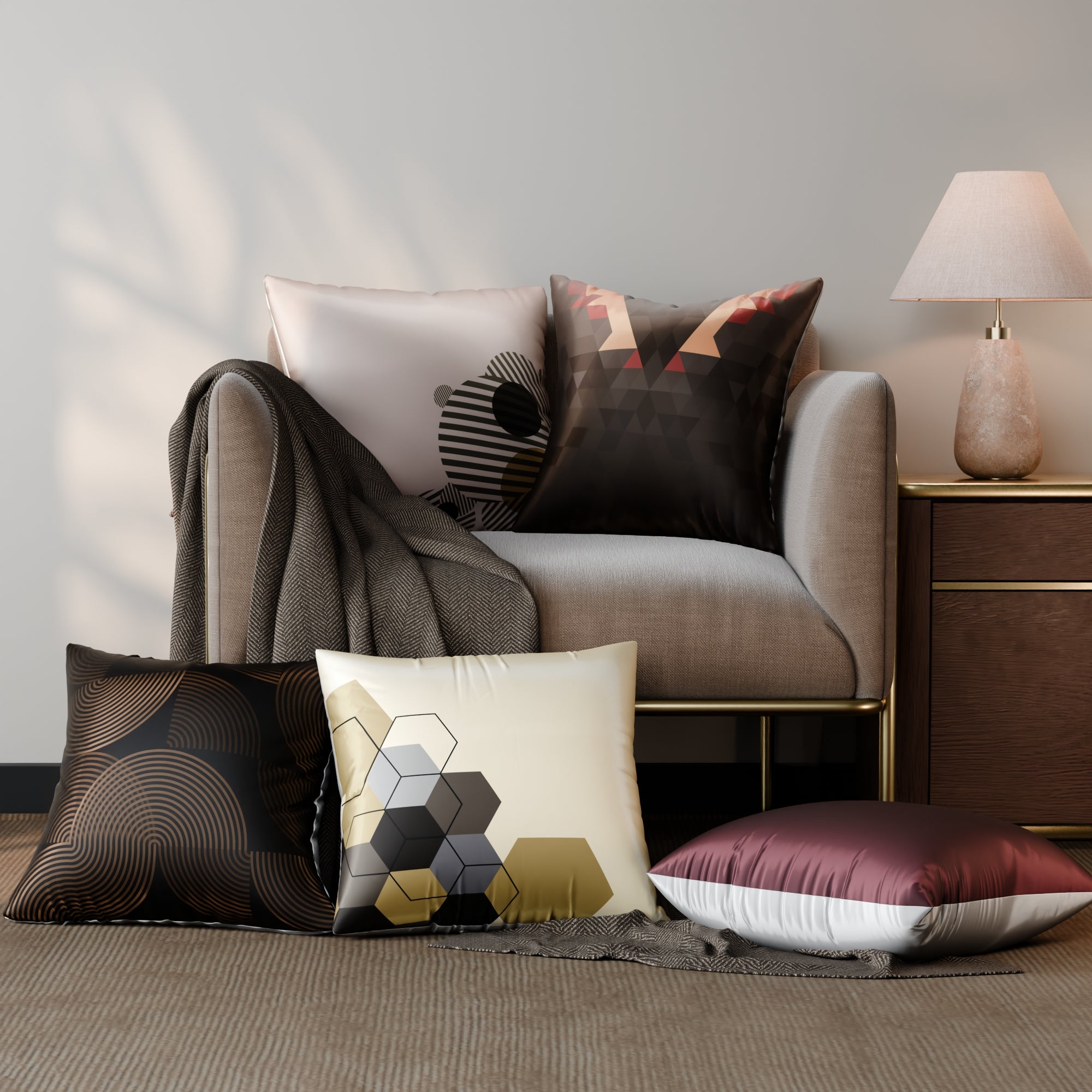 Cordelia’s Heart Cushion Cover 5 Pc Set