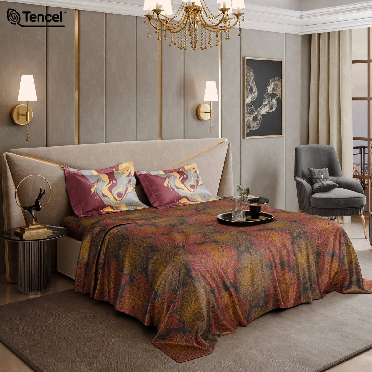 The Garnet Gallerie Tencel™ Bedsheet Set