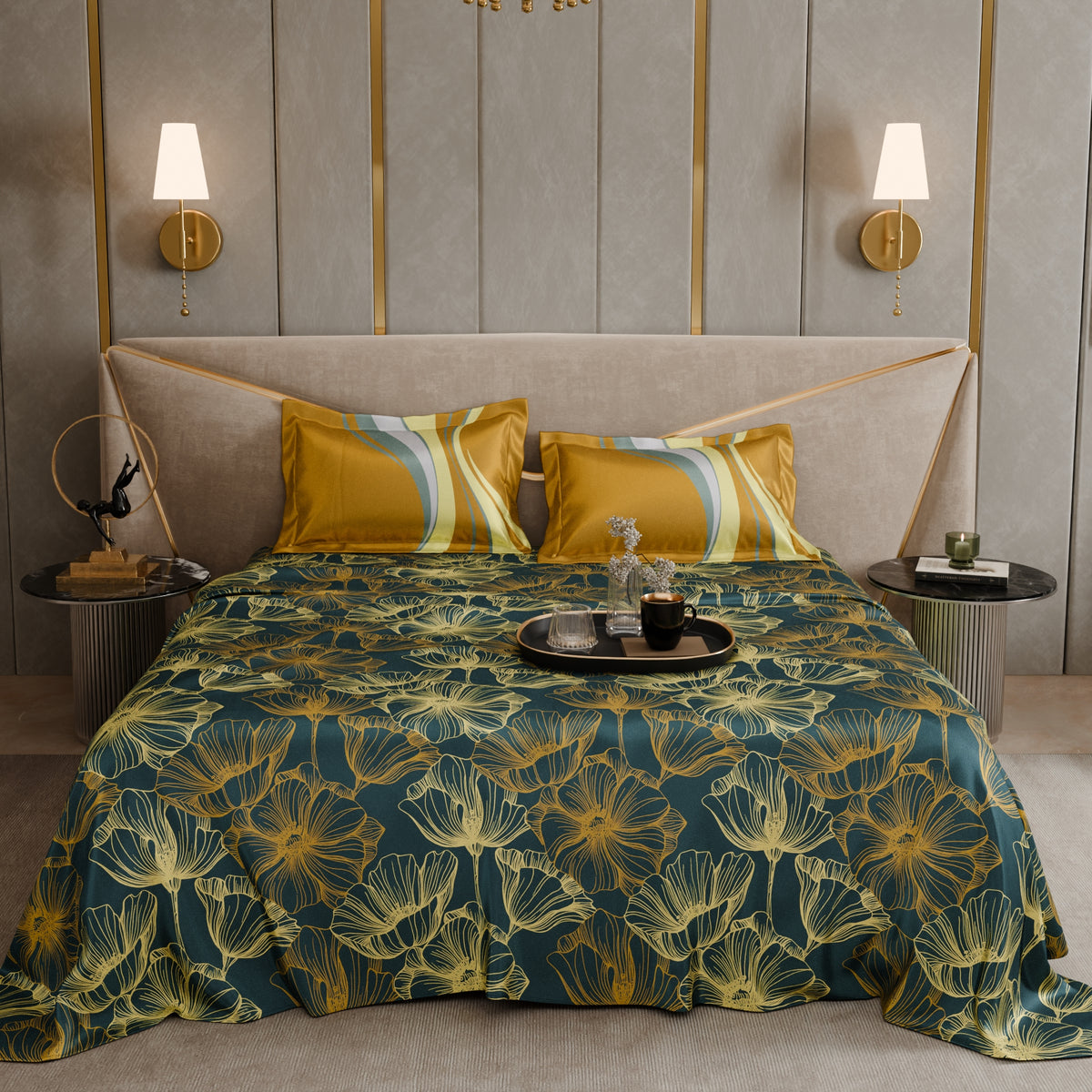 The Moonlit Courtyard Tencel™ Bedsheet Set