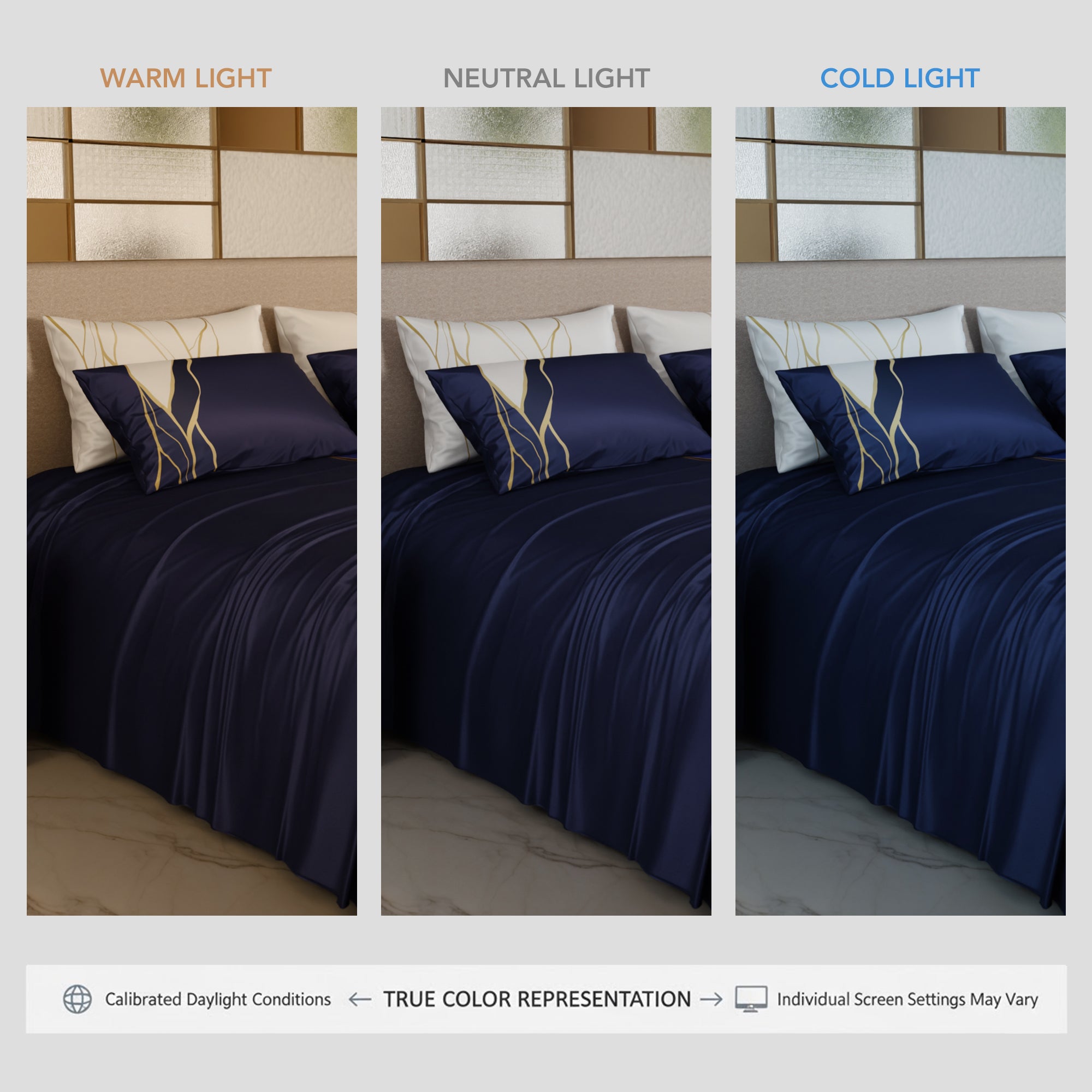 Indigo Fragment Enriched Cotton Bedsheet Set