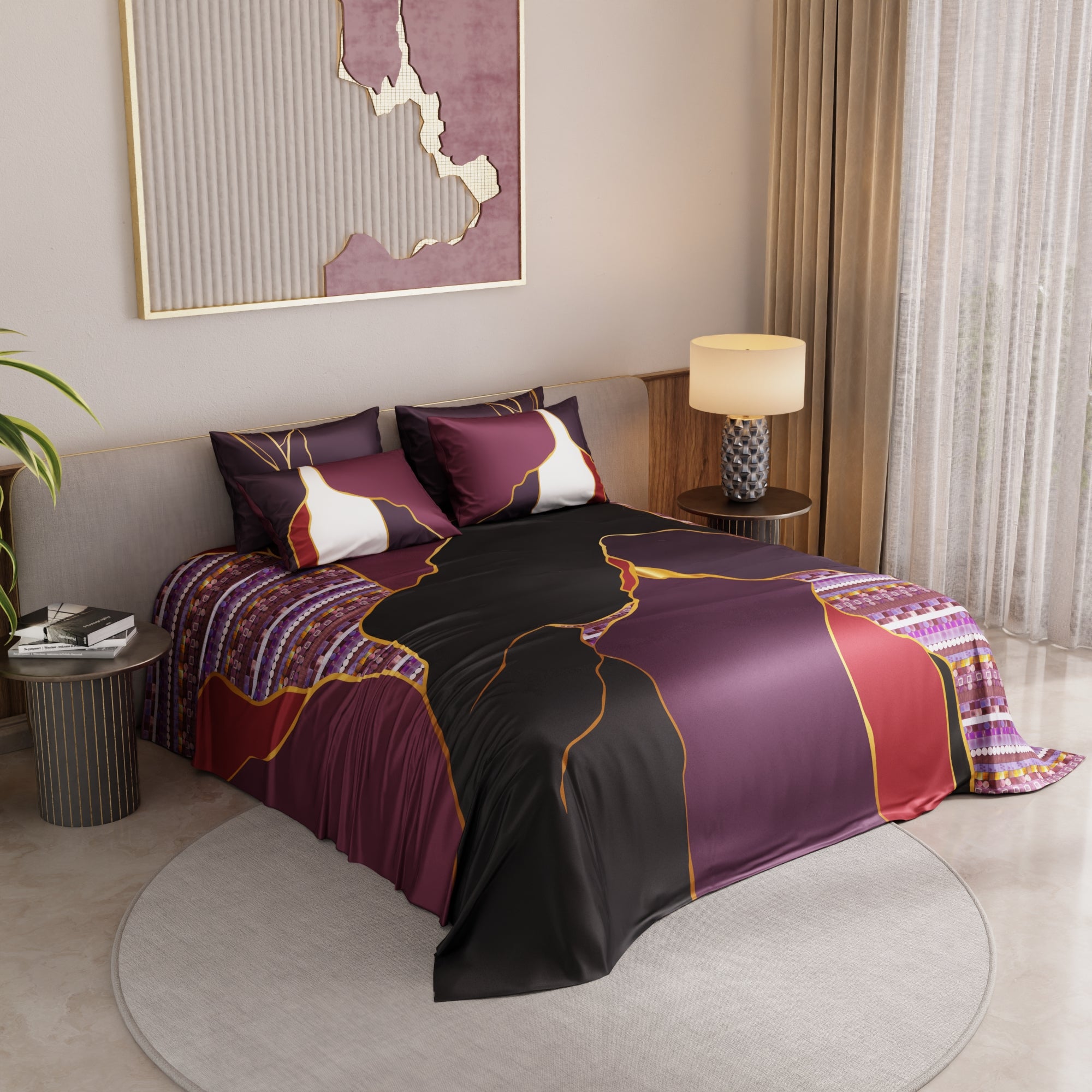 Ruby Rhapsody Bedsheet Set