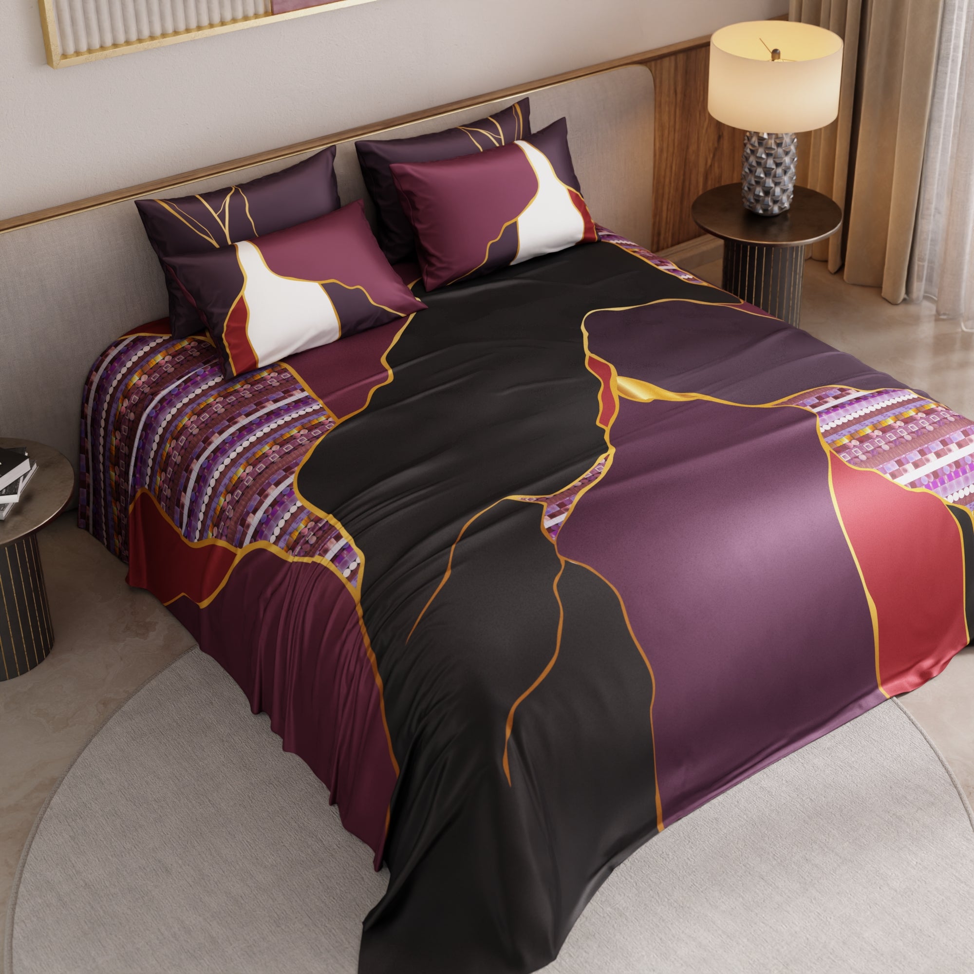 Ruby Rhapsody Bedsheet Set