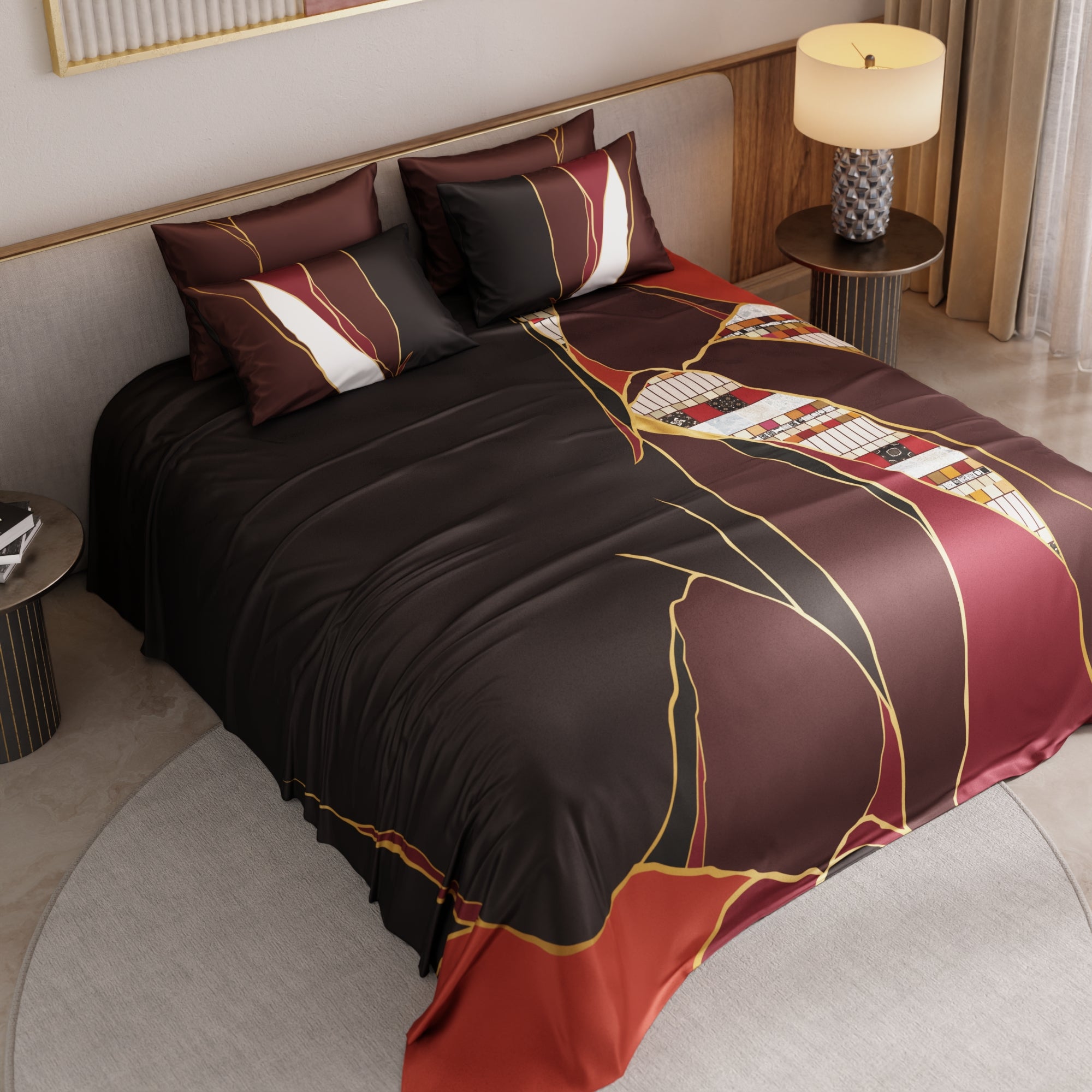 Amber Veil Enriched Cotton Bedsheet Set