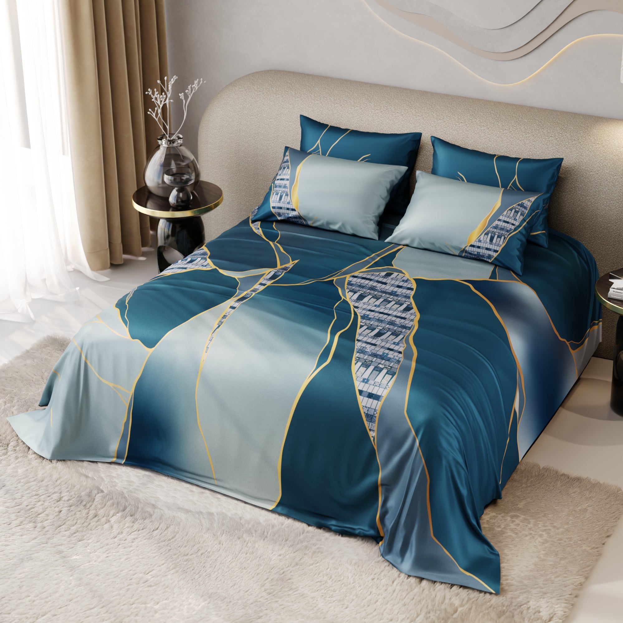 Teal Trance Bedsheet Set