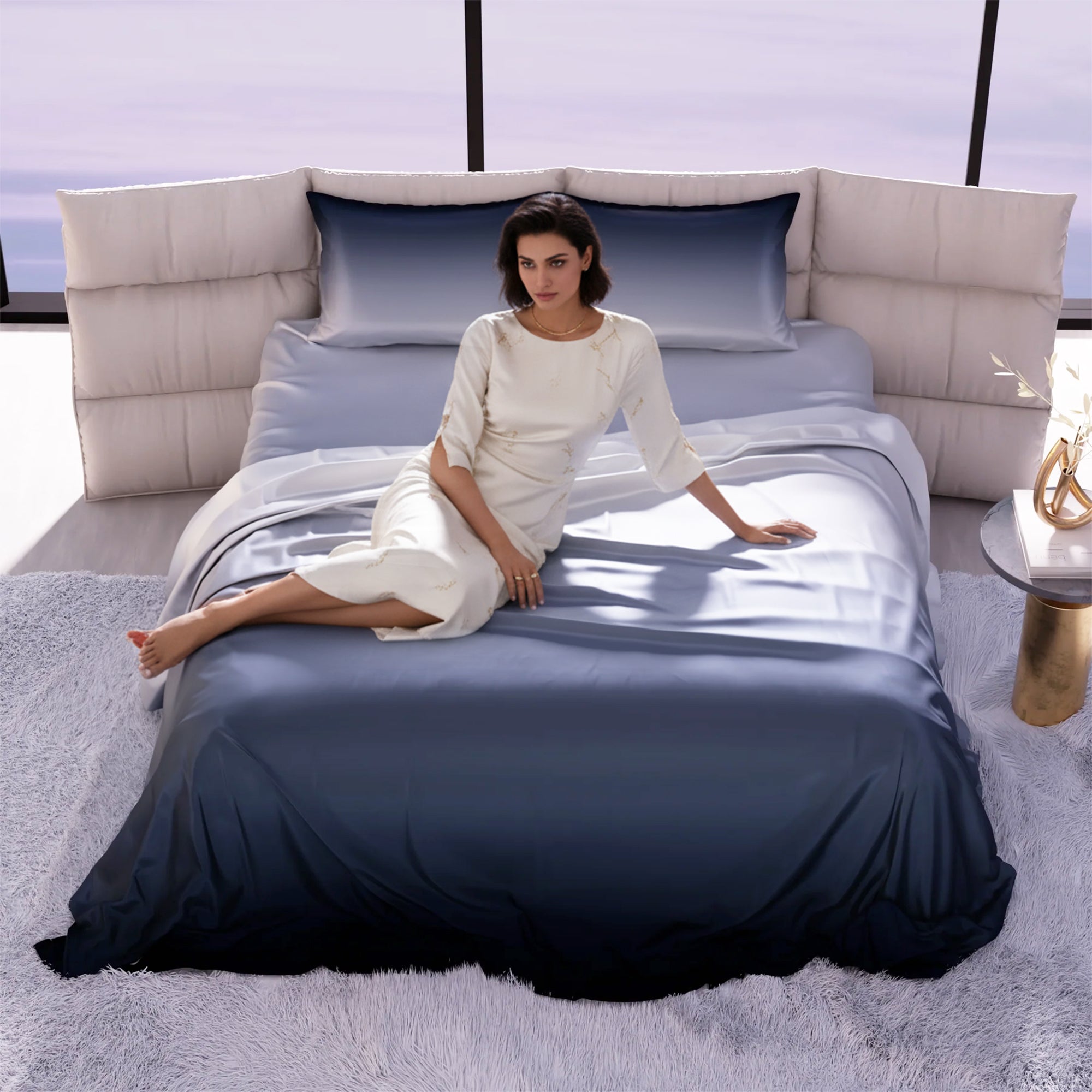 Moonlit Embrace Bedsheet Set