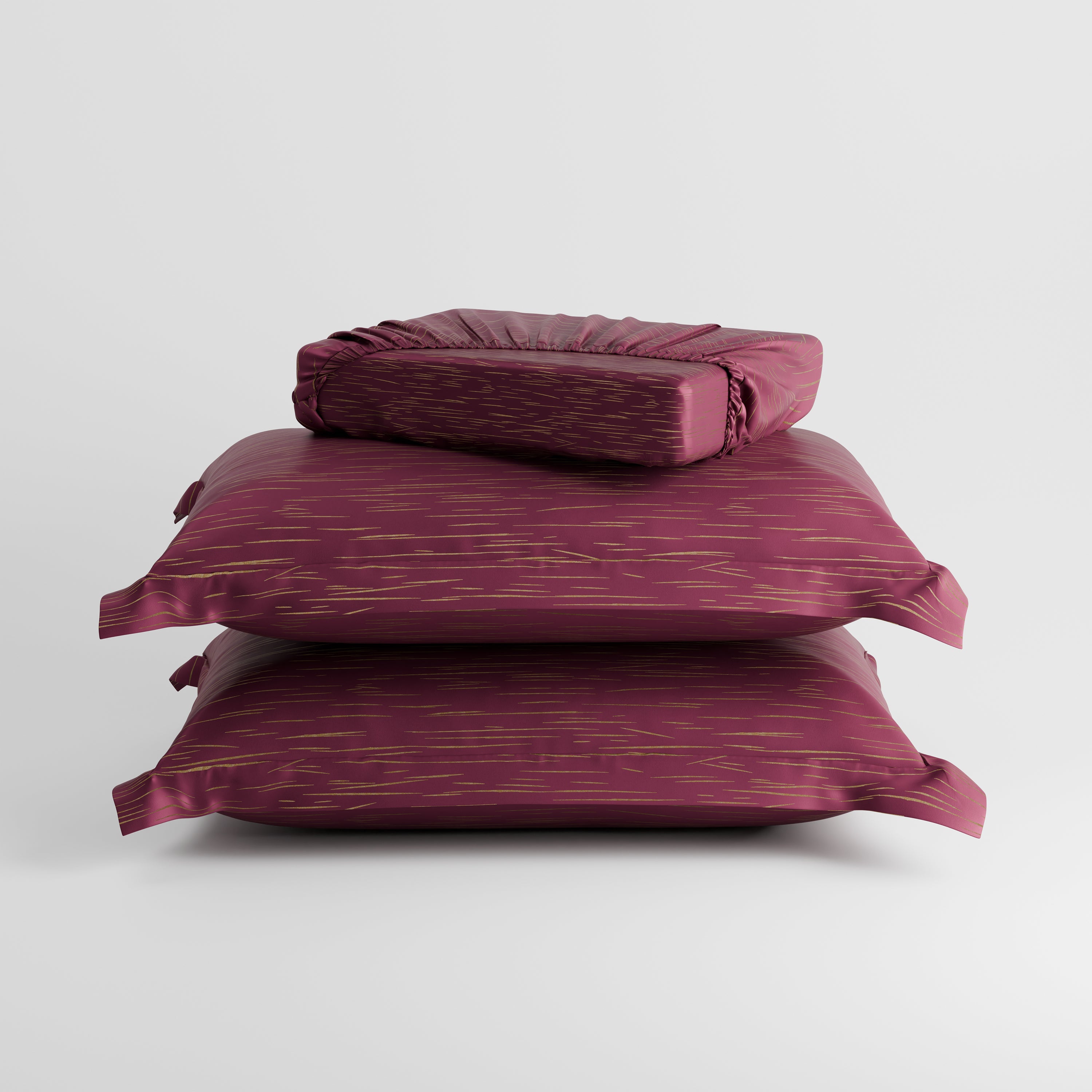 Crimson Radiance Luxstre Cotton Fitted Sheet Set