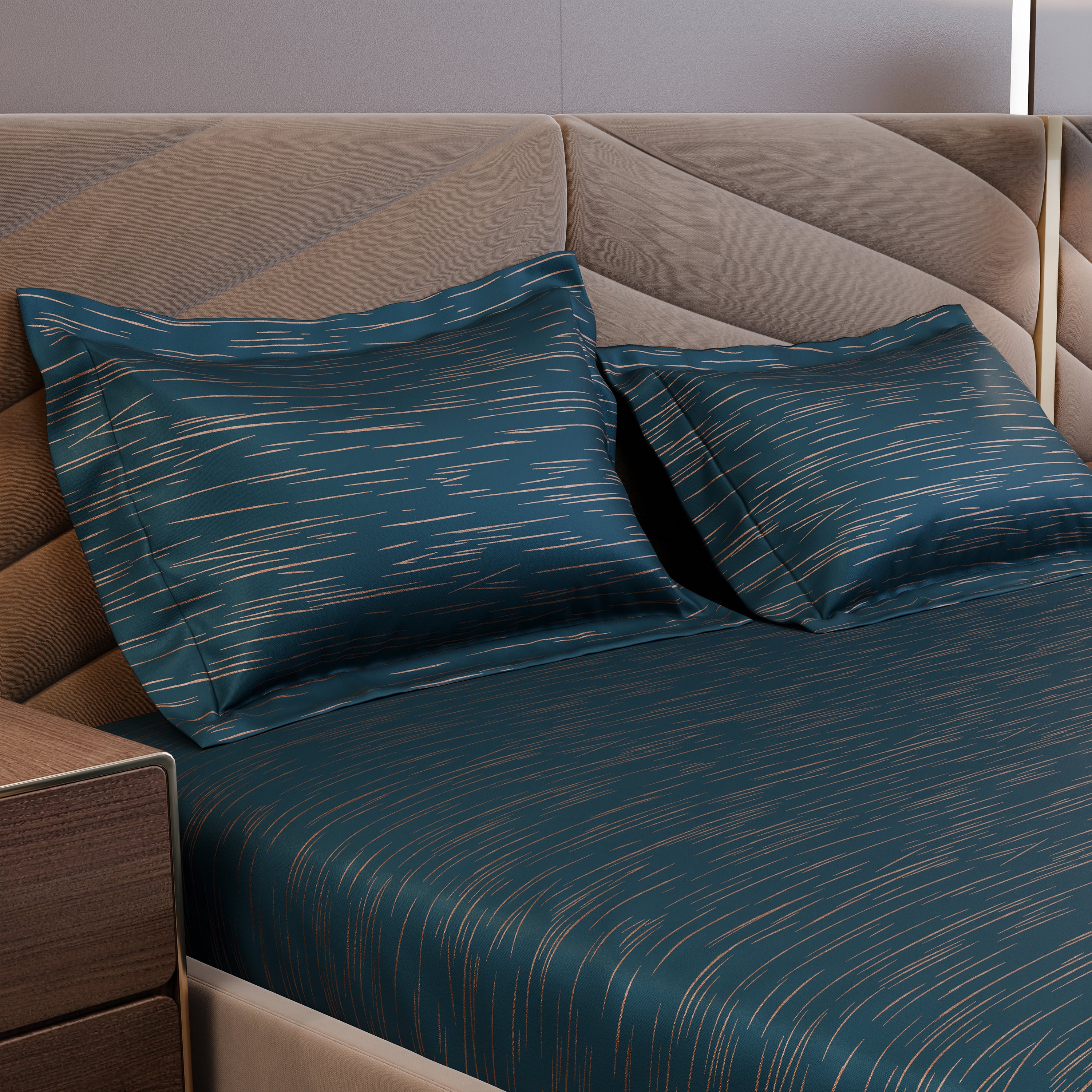 Azzure Dazzle Luxstre Cotton Fitted Sheet Set