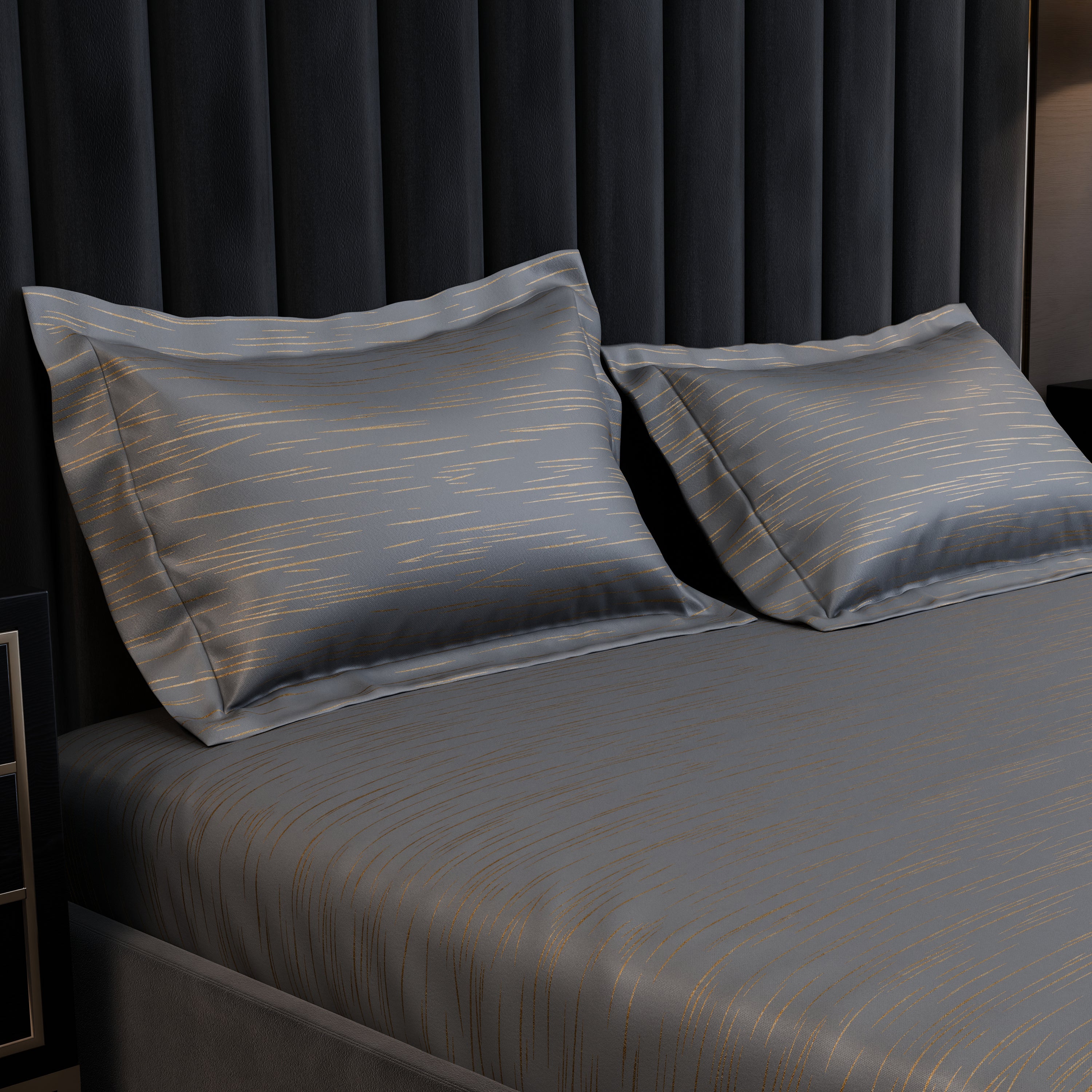 Golden Dusk Luxstre Cotton Fitted Sheet Set
