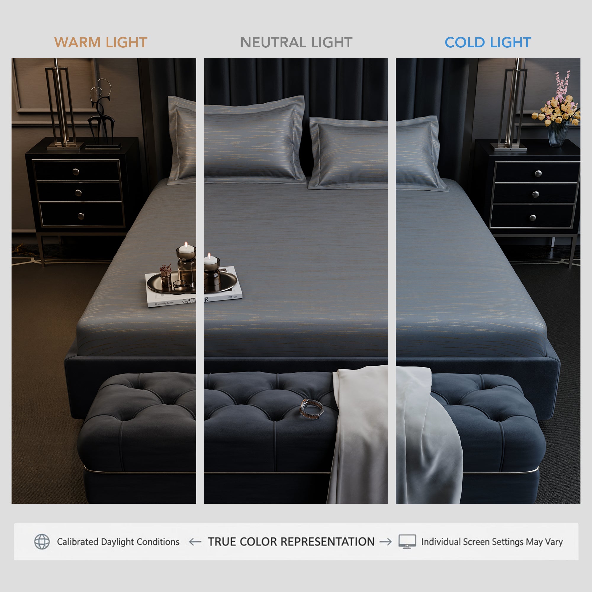 Golden Dusk Luxstre Cotton Fitted Sheet Set