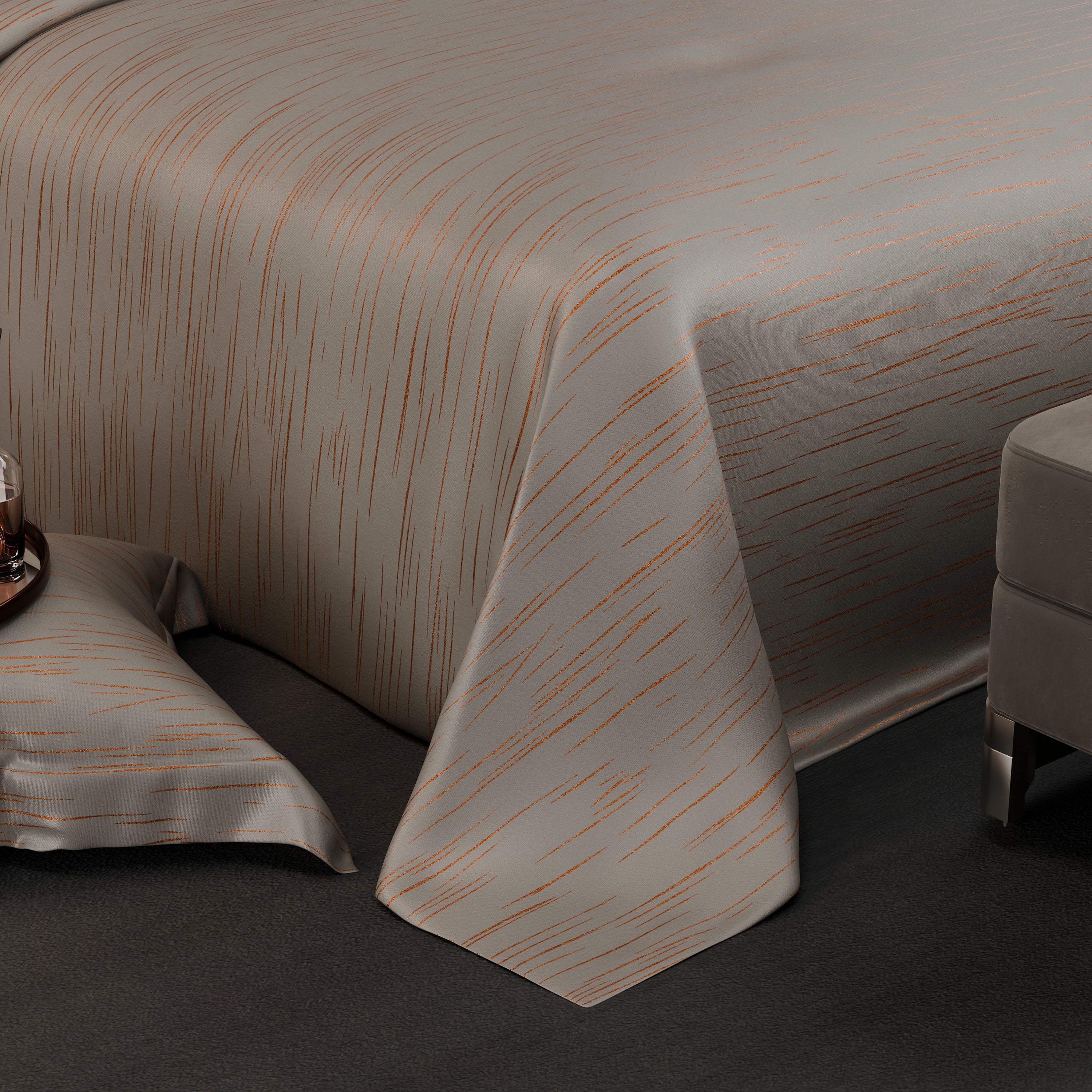 Sandstone Glow Luxstre Cotton Bedsheet Set