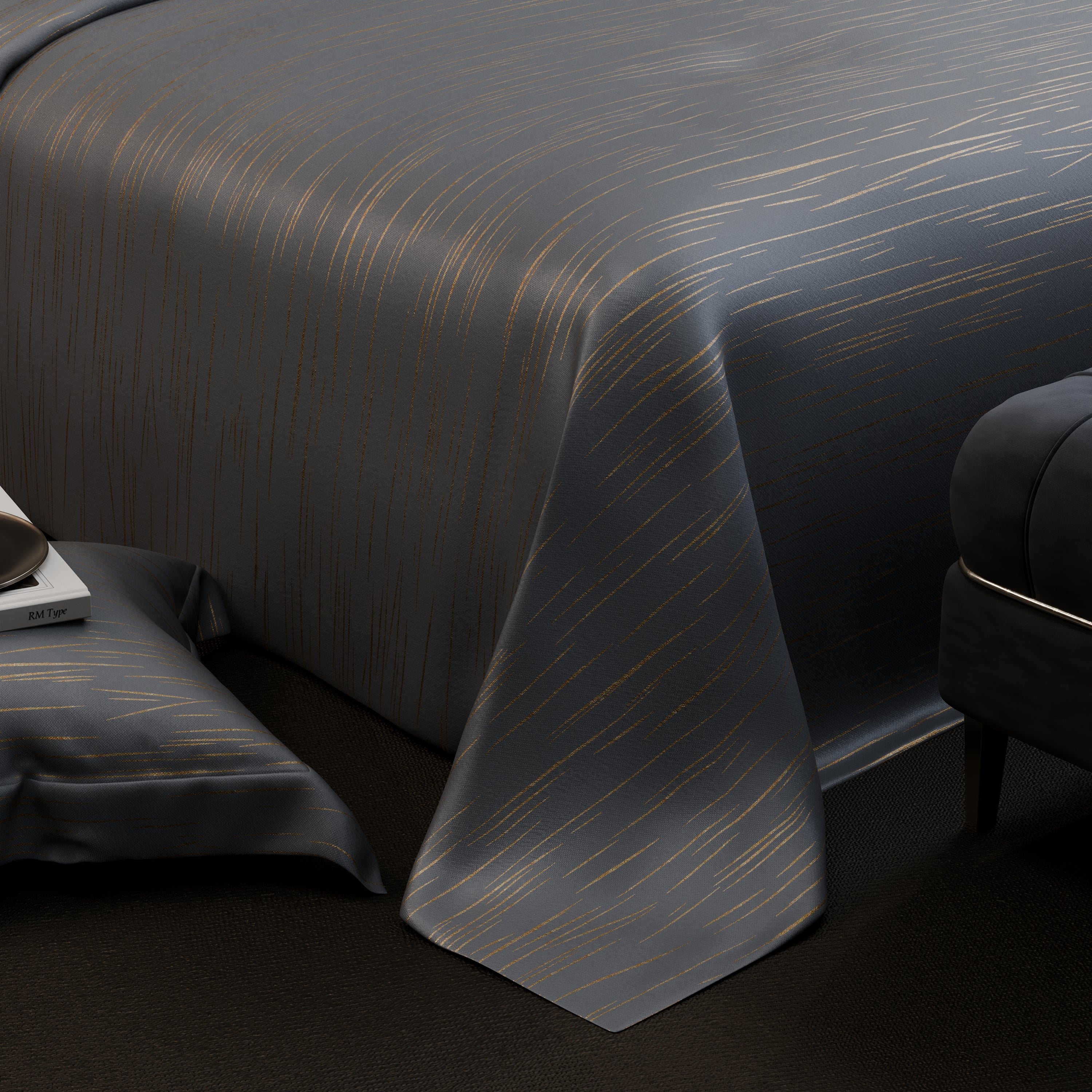 Golden Dusk Luxstre Cotton Bedsheet Set
