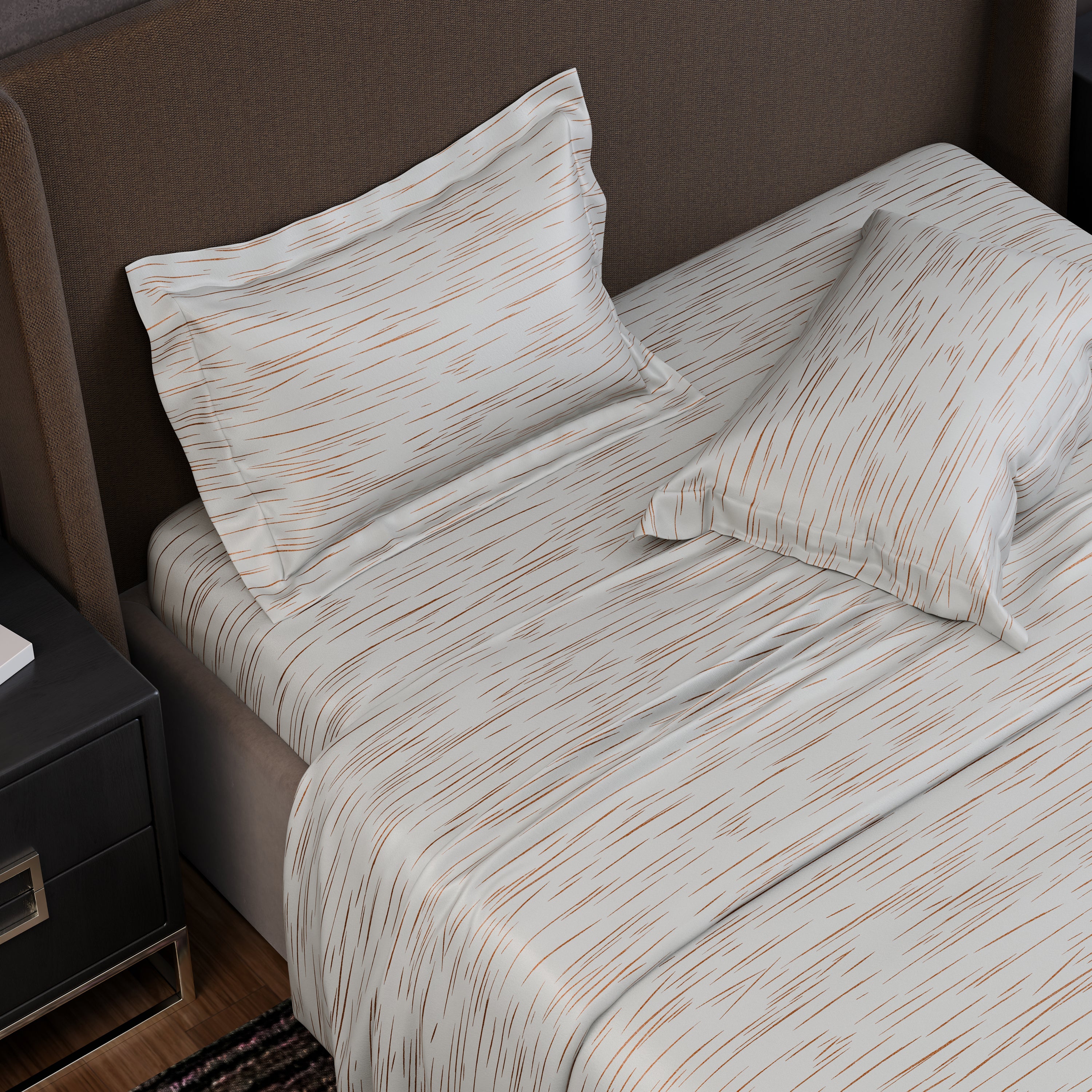 Ivory Rosé Luxstre Cotton Bedsheet Set